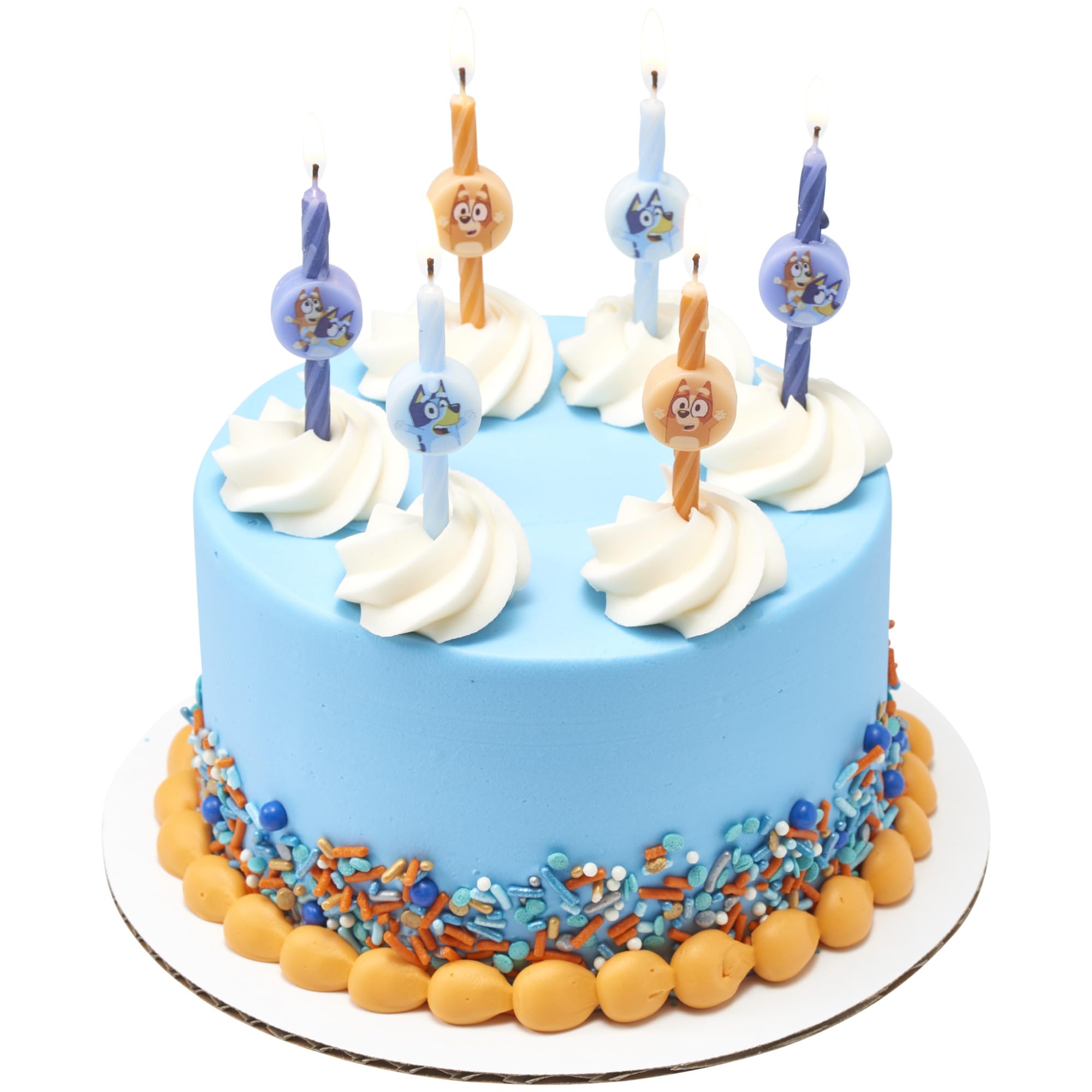 6 Bluey Birthday Cake Candles | Birthday Candles for Cake Decorations Featuring Bluey and Bingo, Blue & Orange, for Party - Image 6
