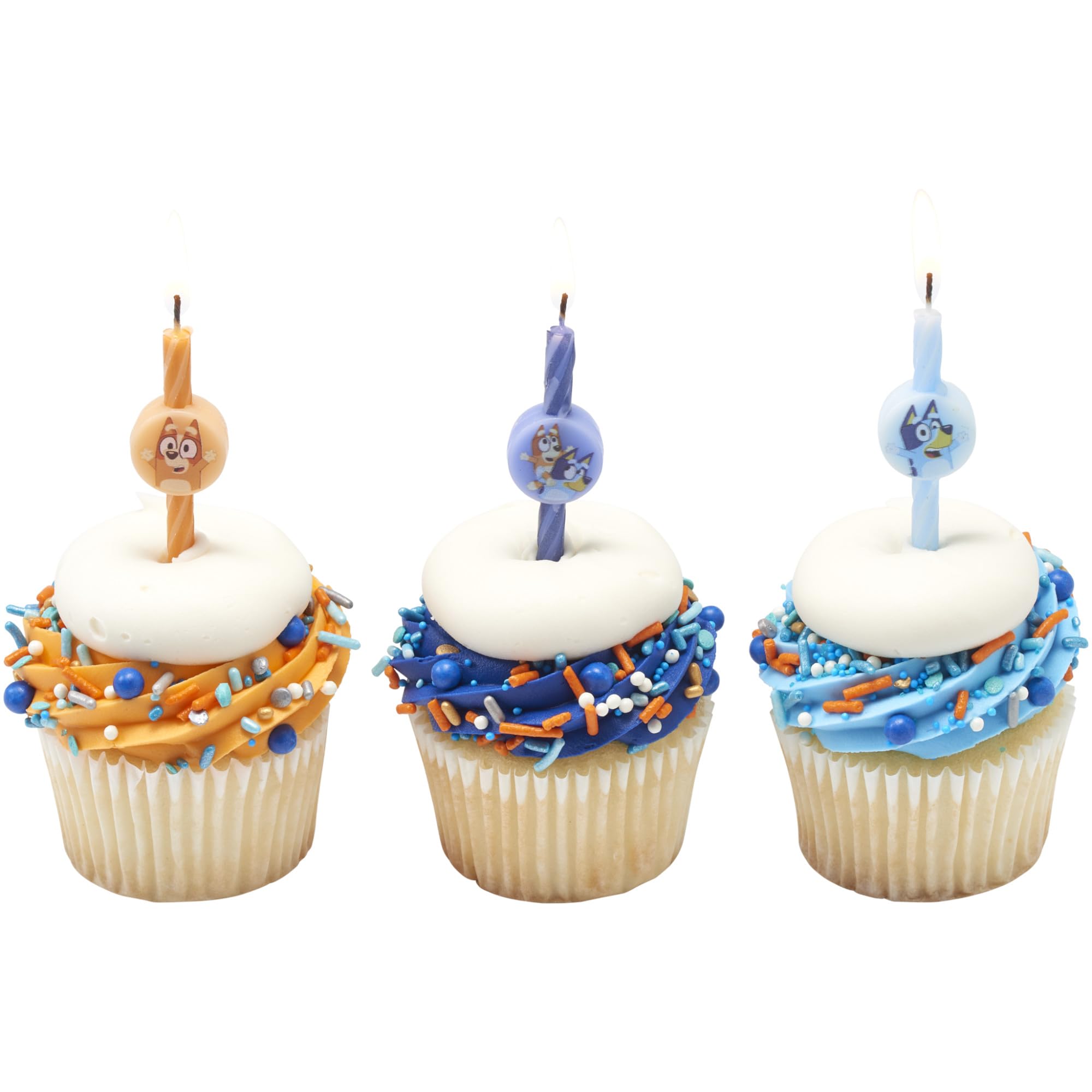6 Bluey Birthday Cake Candles | Birthday Candles for Cake Decorations Featuring Bluey and Bingo, Blue & Orange, for Party - Image 7
