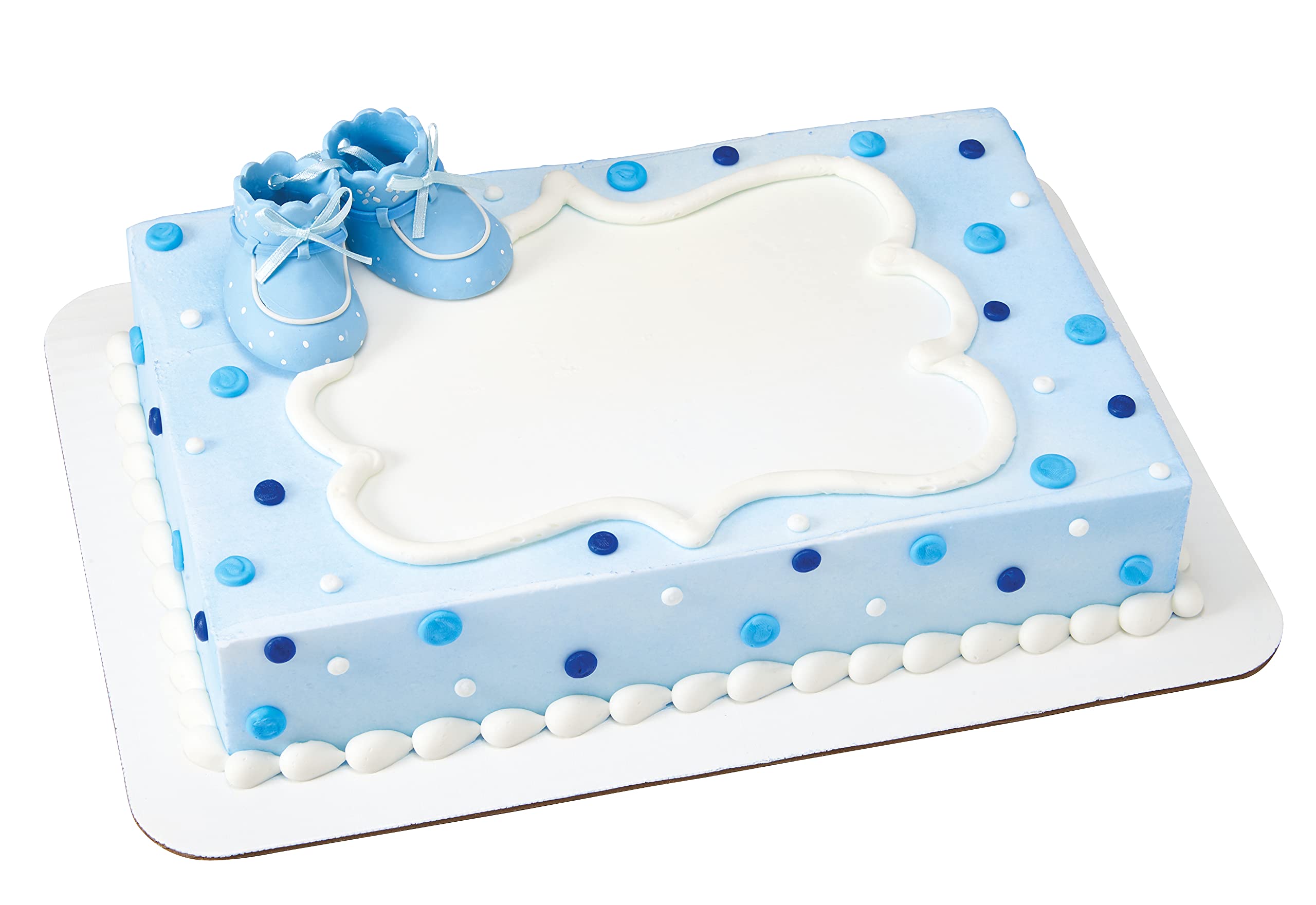 Baby Blue Bootie Cake Topper Set - Image 3