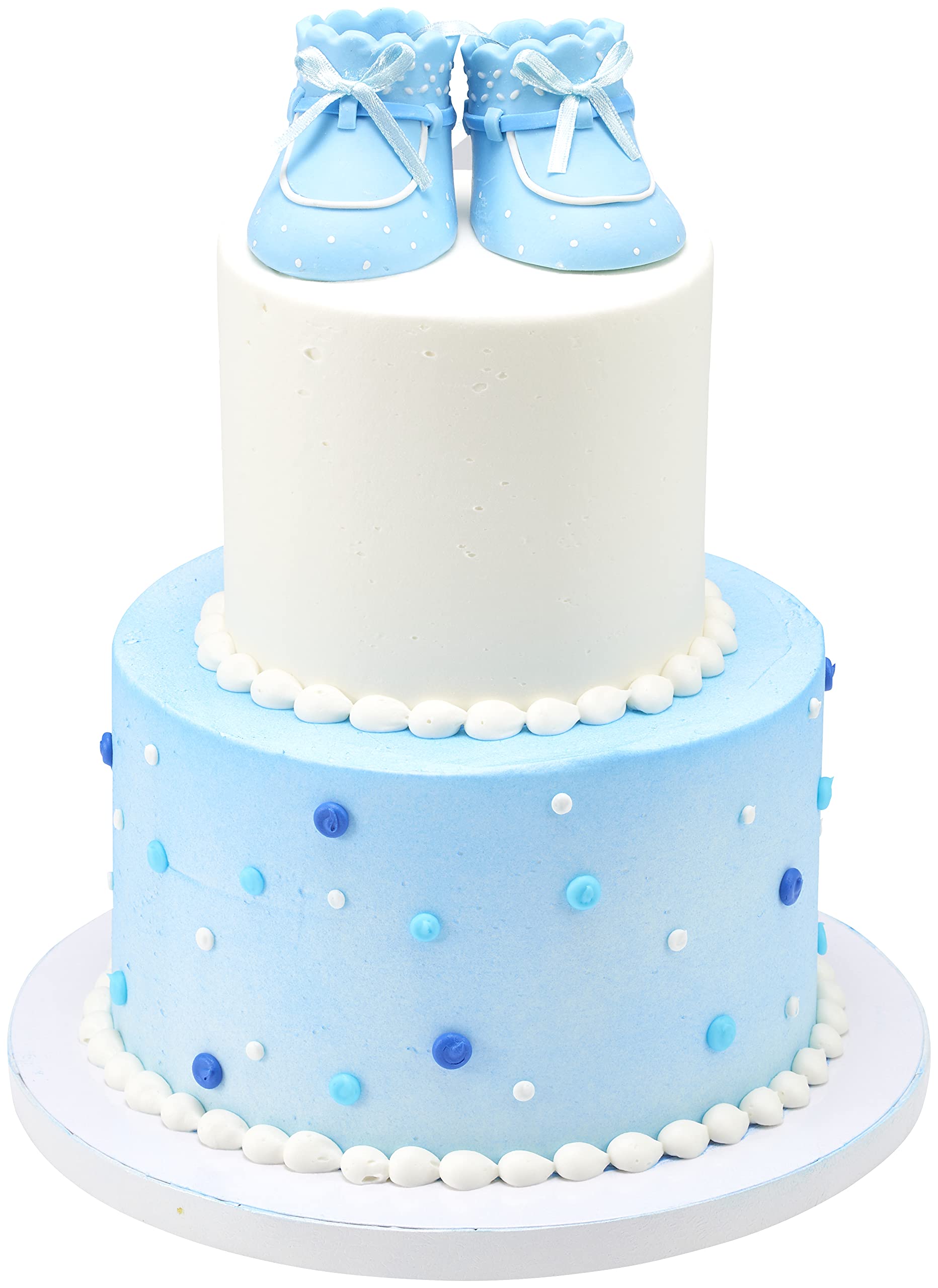 Baby Blue Bootie Cake Topper Set - Image 5