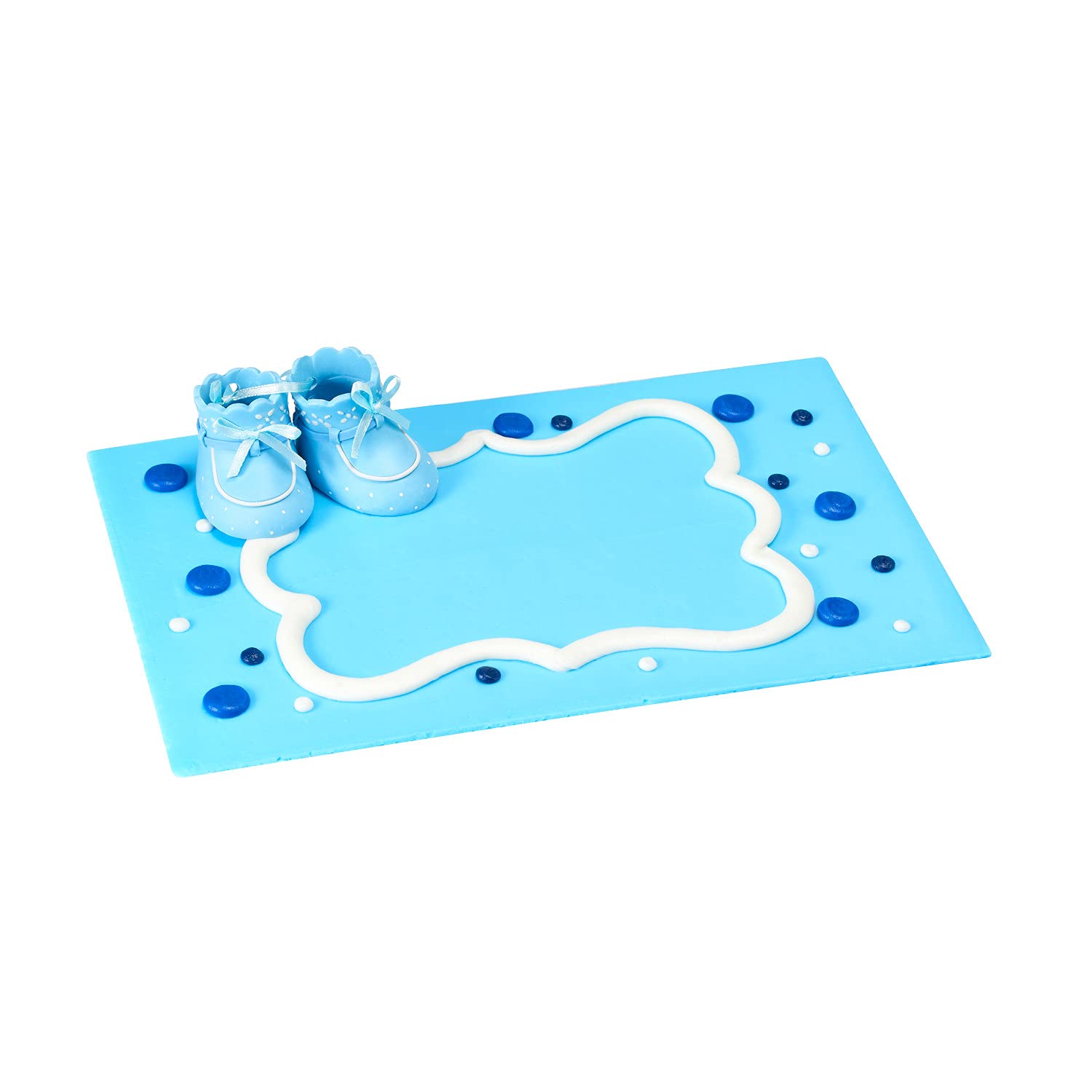 Baby Blue Bootie Cake Topper Set - Image 6