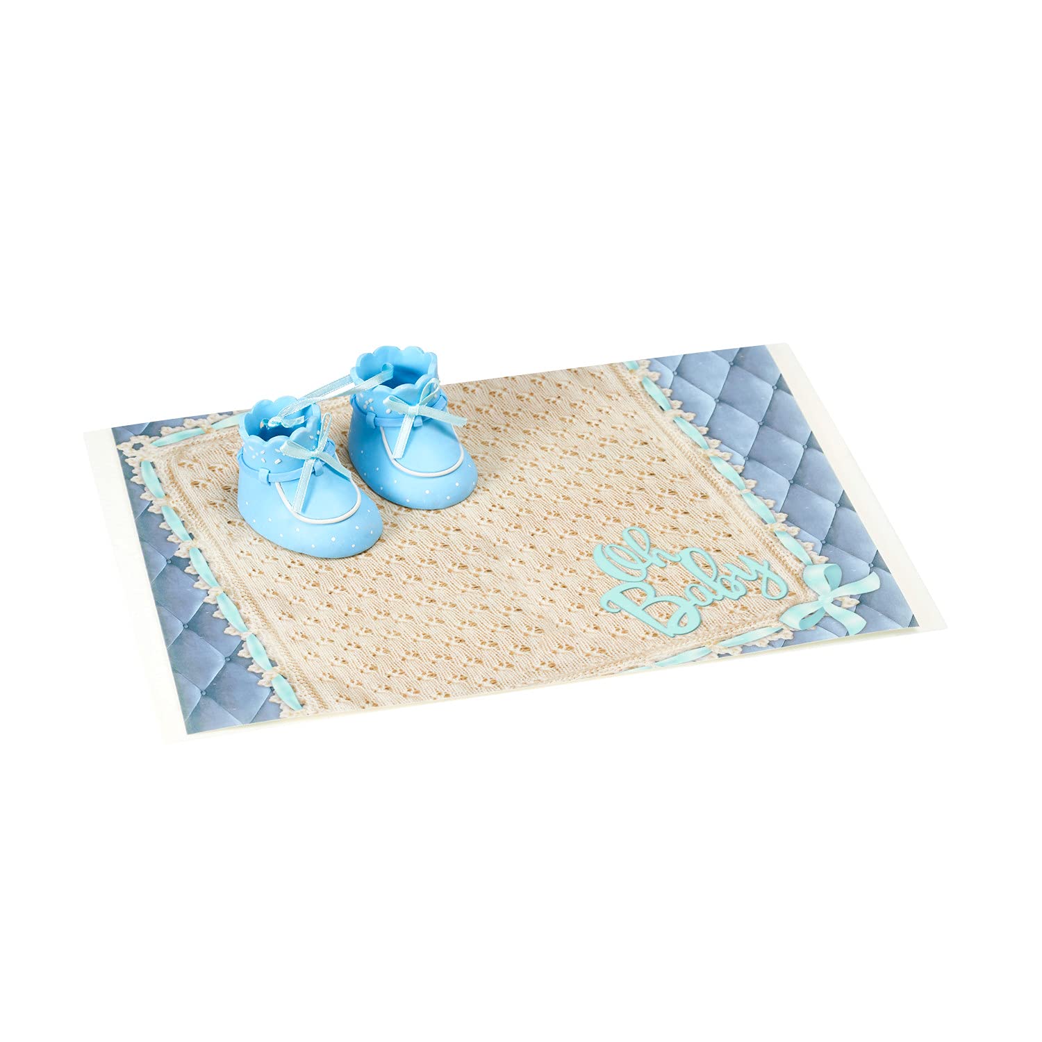 Baby Blue Bootie Cake Topper Set - Image 7