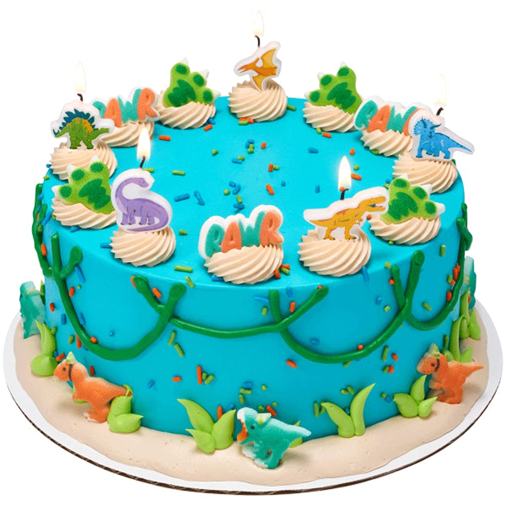 Bakery Crafts Dinosaur Shaped Birthday Cake Cupcake Candles - 5 pc - Image 4