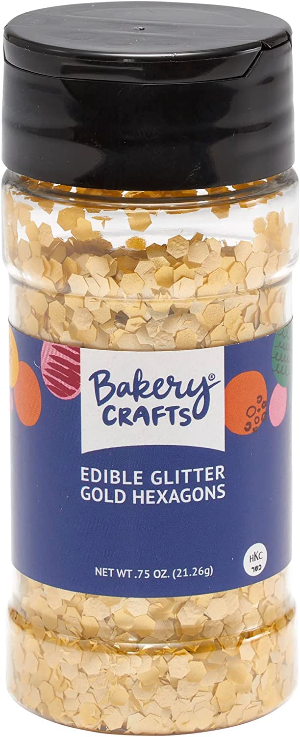 Bakery Crafts Edible Glitter, Gold Hexagons, 0.75oz, Glimmering Elegance For Celebration Cake Decorating, Cupcakes, Cookies, Handheld Bottle - Gold Hexagons - Image 15