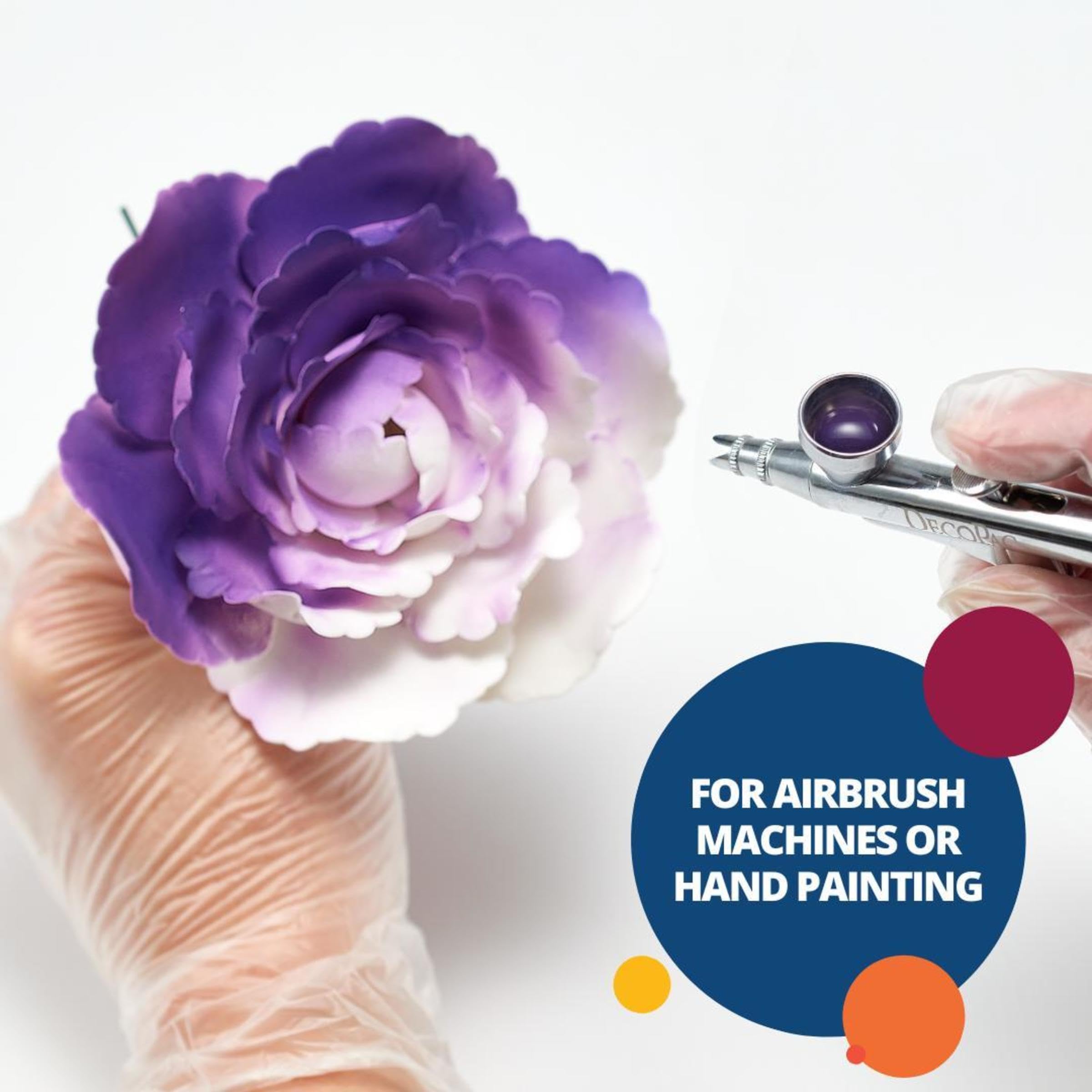 Bakery Crafts Premium Airbrush Food Coloring, 12 Bottle Set, 7.2 Fl Oz, Edible Paint For Use With All Airbrush Kits - Cake Decorating, Food Painting, Frosting, Red, Pink, Yellow, Green, Blue, Black, - Image 3