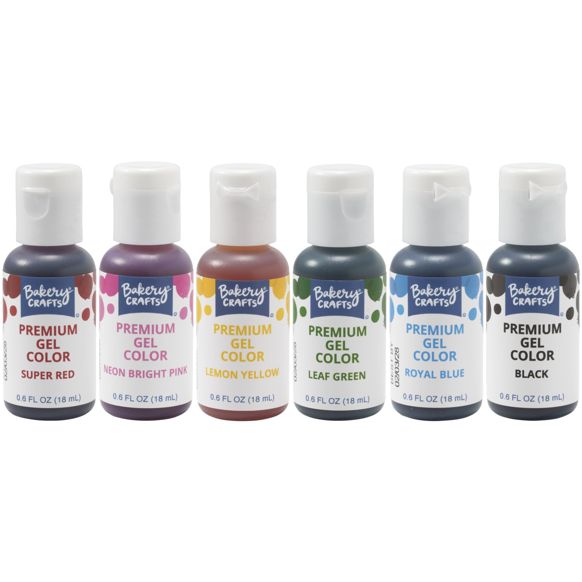 Bakery Crafts Premium Gel Food Color 6 Bottle Assortment, 4.2 Fl Oz, Edible Coloring For Use with Cake Mix, Buttercream, Whipped Icing, Fondant & Piping Gel, Highly Concentrated, Red, Pink, Yellow, Green, Blue, Black - 6 x 0.7FL - Image 12