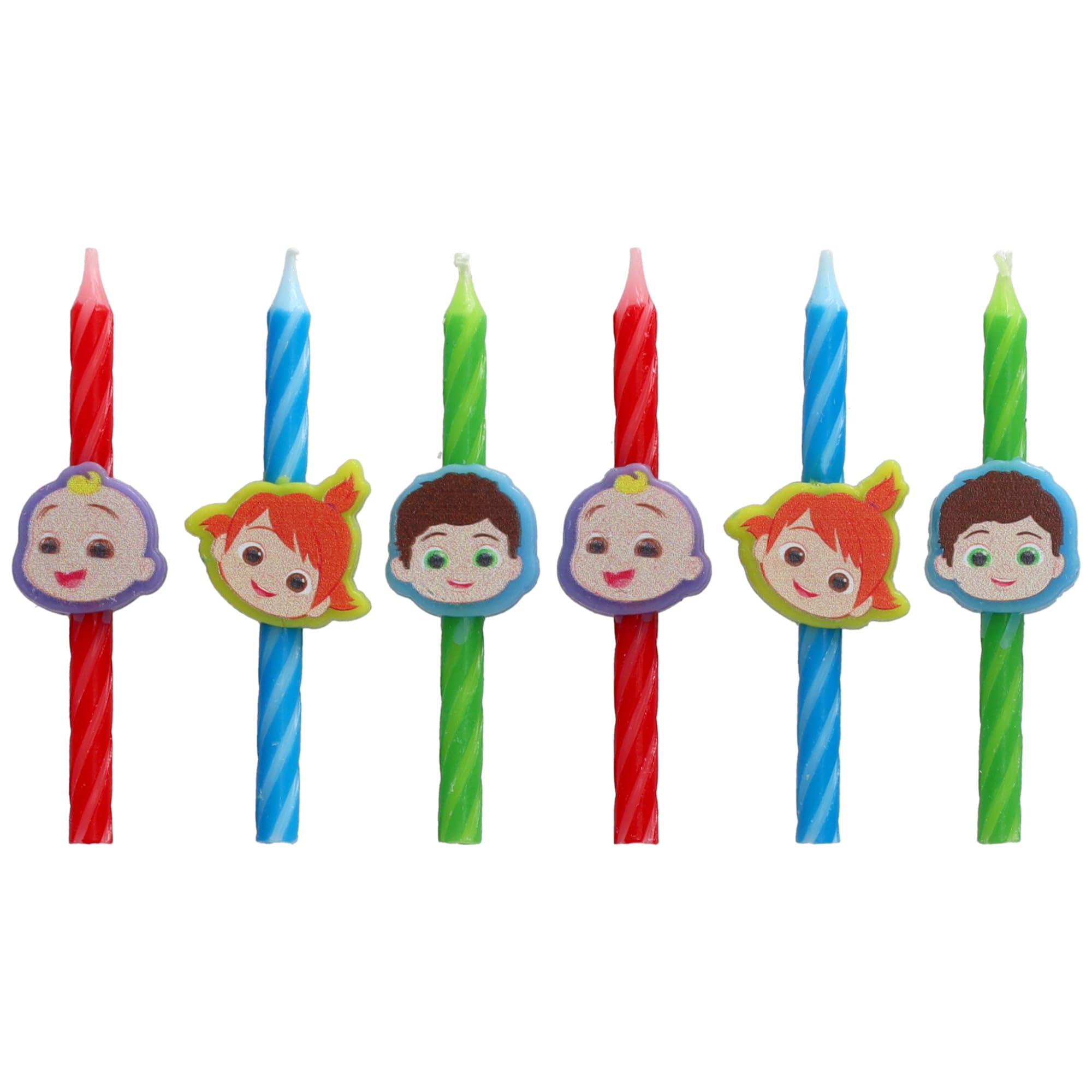 CoComelon™ Birthday Cake Candles | 6 Birthday Candles for Cake Decorations, Red, Blue Green Candles Featuring JJ, YoYo, Tom Tom for CoComelon Party - Image 5