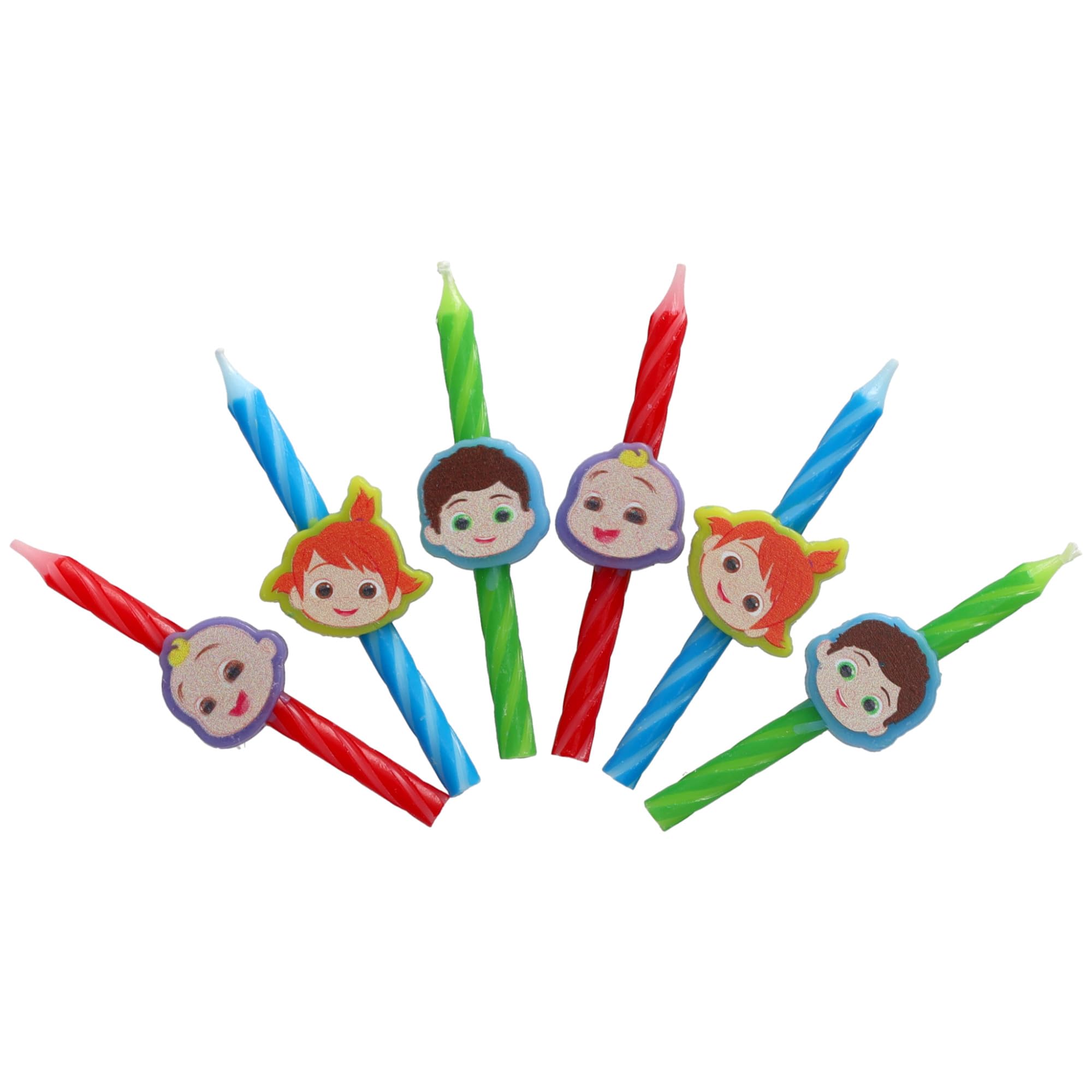 CoComelon™ Birthday Cake Candles | 6 Birthday Candles for Cake Decorations, Red, Blue Green Candles Featuring JJ, YoYo, Tom Tom for CoComelon Party - Image 6