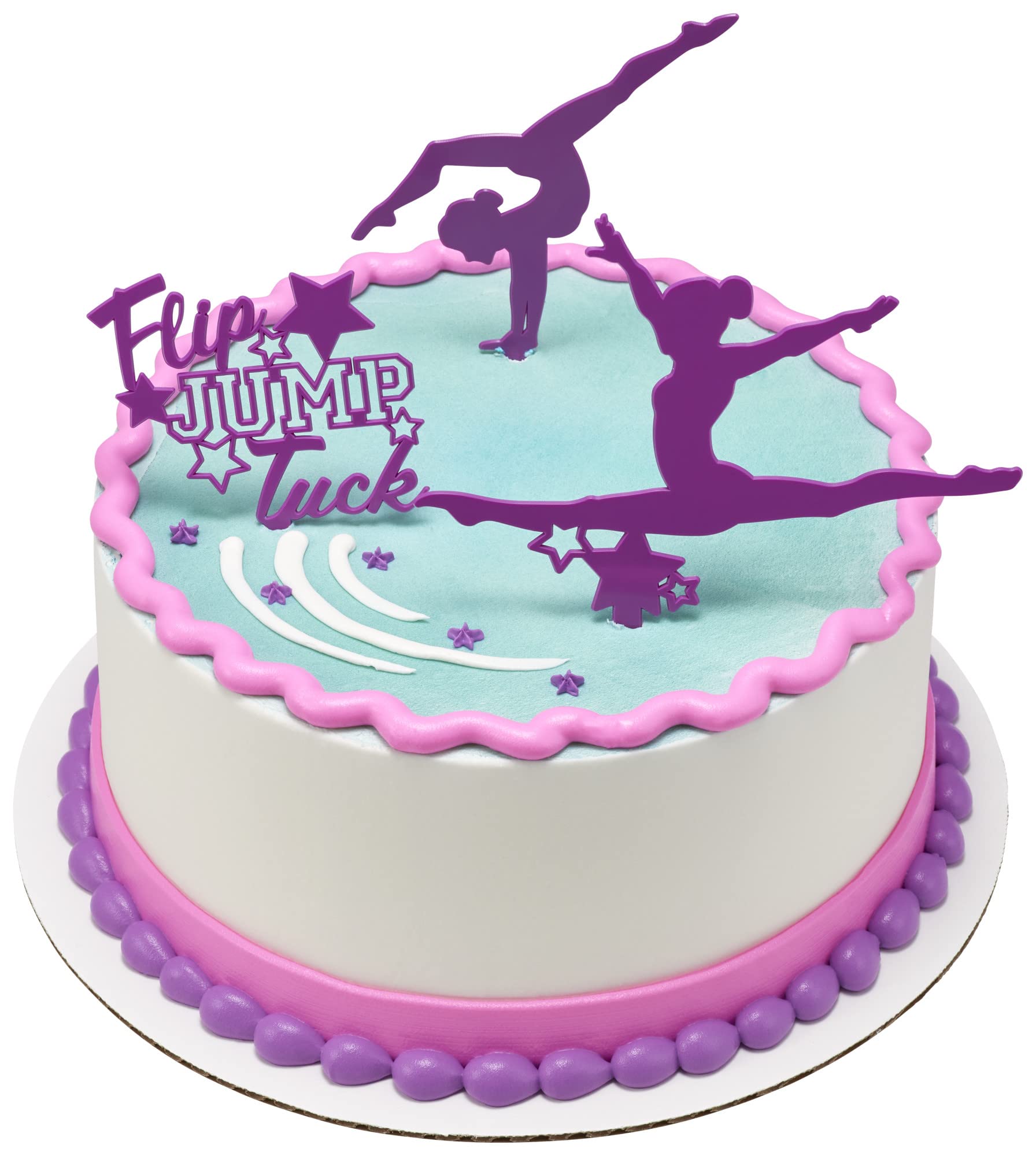 DecoPac 26253 CakeDecorating kit-Flip Jump Tuck Cake and Cupcake Toppers for Birthdays and Parties, 1 SET, Purple - Image 3