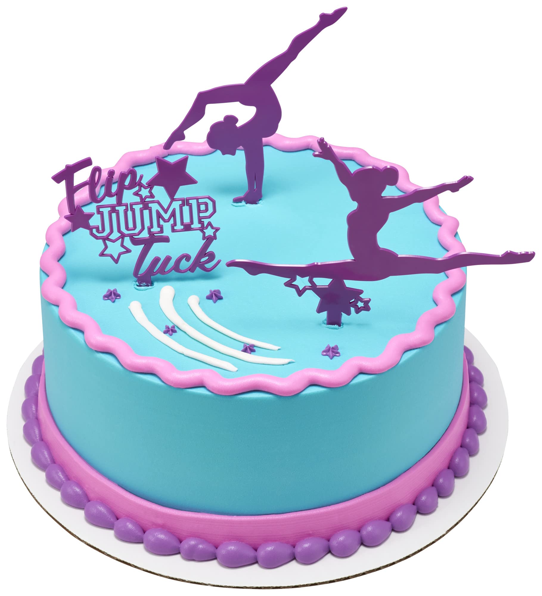 DecoPac 26253 CakeDecorating kit-Flip Jump Tuck Cake and Cupcake Toppers for Birthdays and Parties, 1 SET, Purple - Image 4