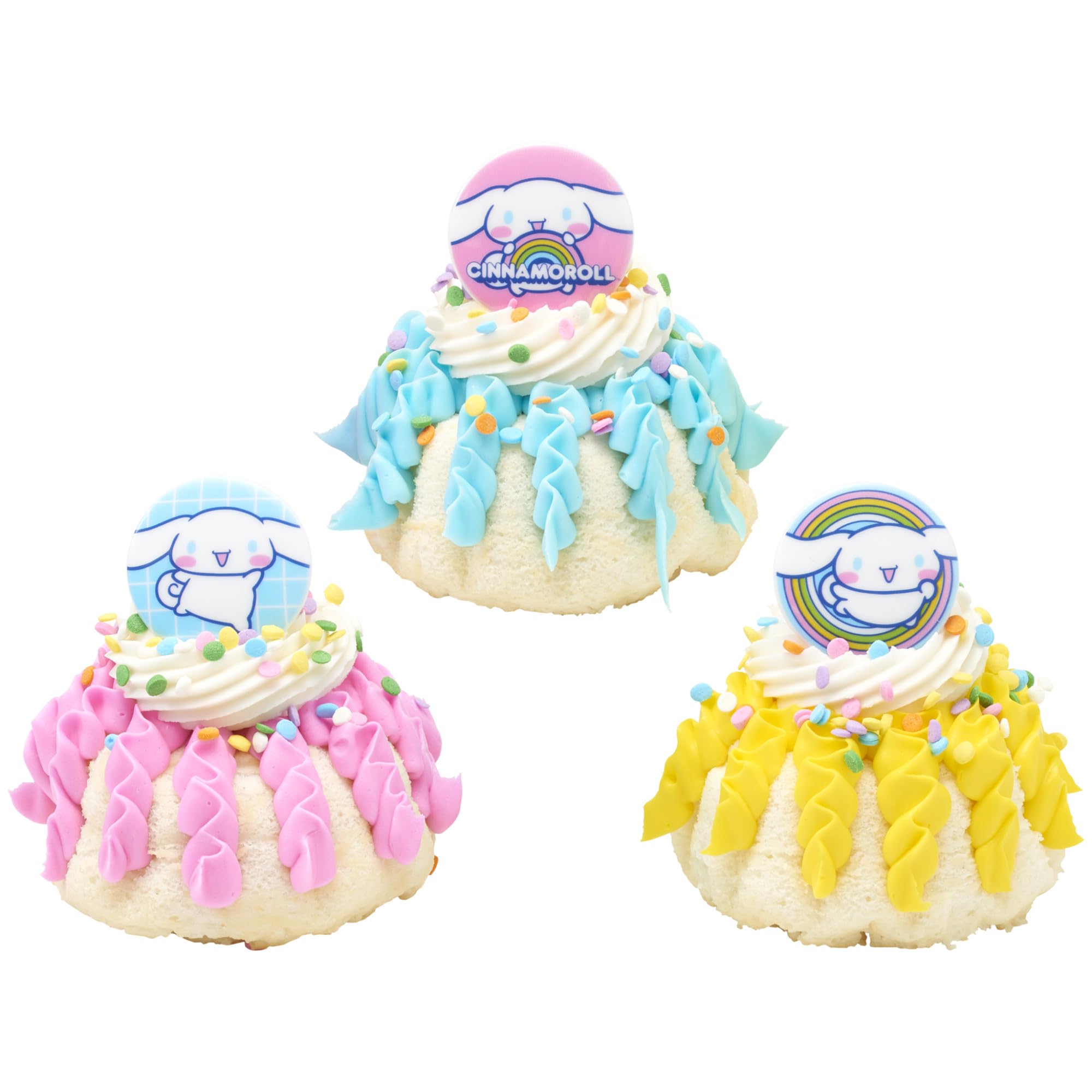 DecoPac Cinnamoroll Rings, 24 Hello Kitty Cupcake Decorations, Blue And Pink Toppers - 24 Pack - Image 9