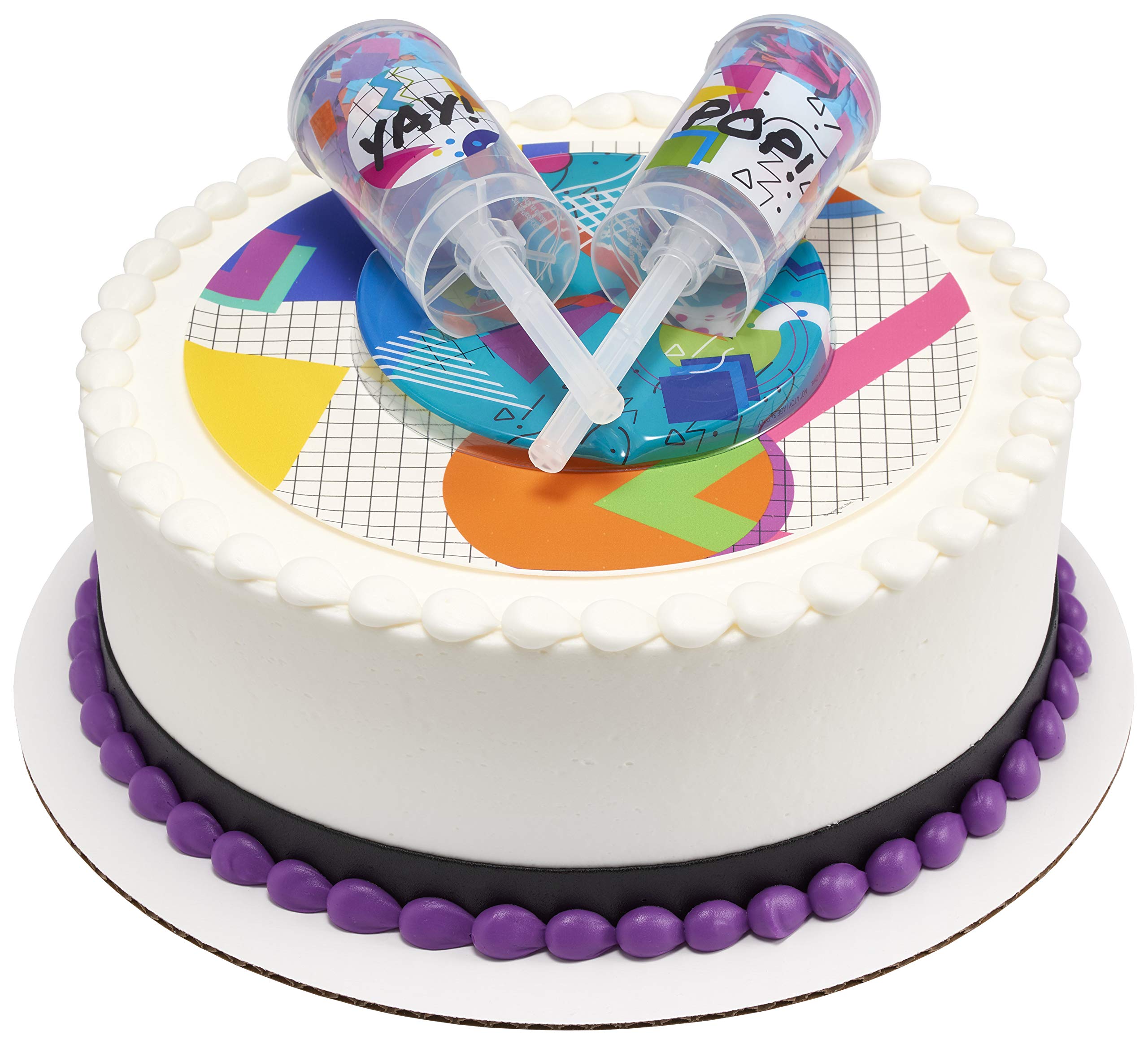 DecoPac Confetti Launcher, 3 Piece Cake Topper Set For Celebration, Graduation, Birthday, and Retirement - Image 3