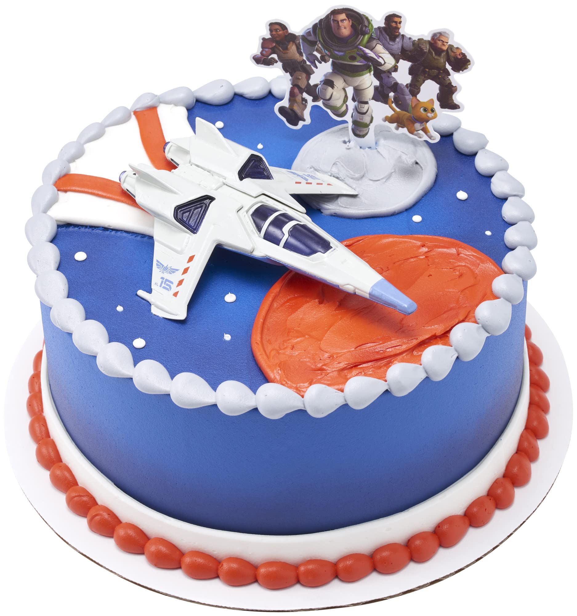 DECOPAC DecoSet Disney and Pixar Lightyear Let's Do This! Cake Topper With Working Lights, Rocket, Buzz, and Friends, 2 Piece Cake Decoration - Image 3