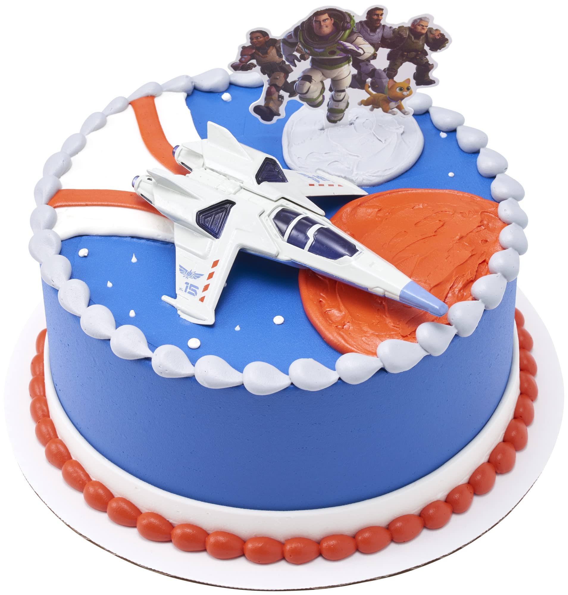 DECOPAC DecoSet Disney and Pixar Lightyear Let's Do This! Cake Topper With Working Lights, Rocket, Buzz, and Friends, 2 Piece Cake Decoration - Image 6