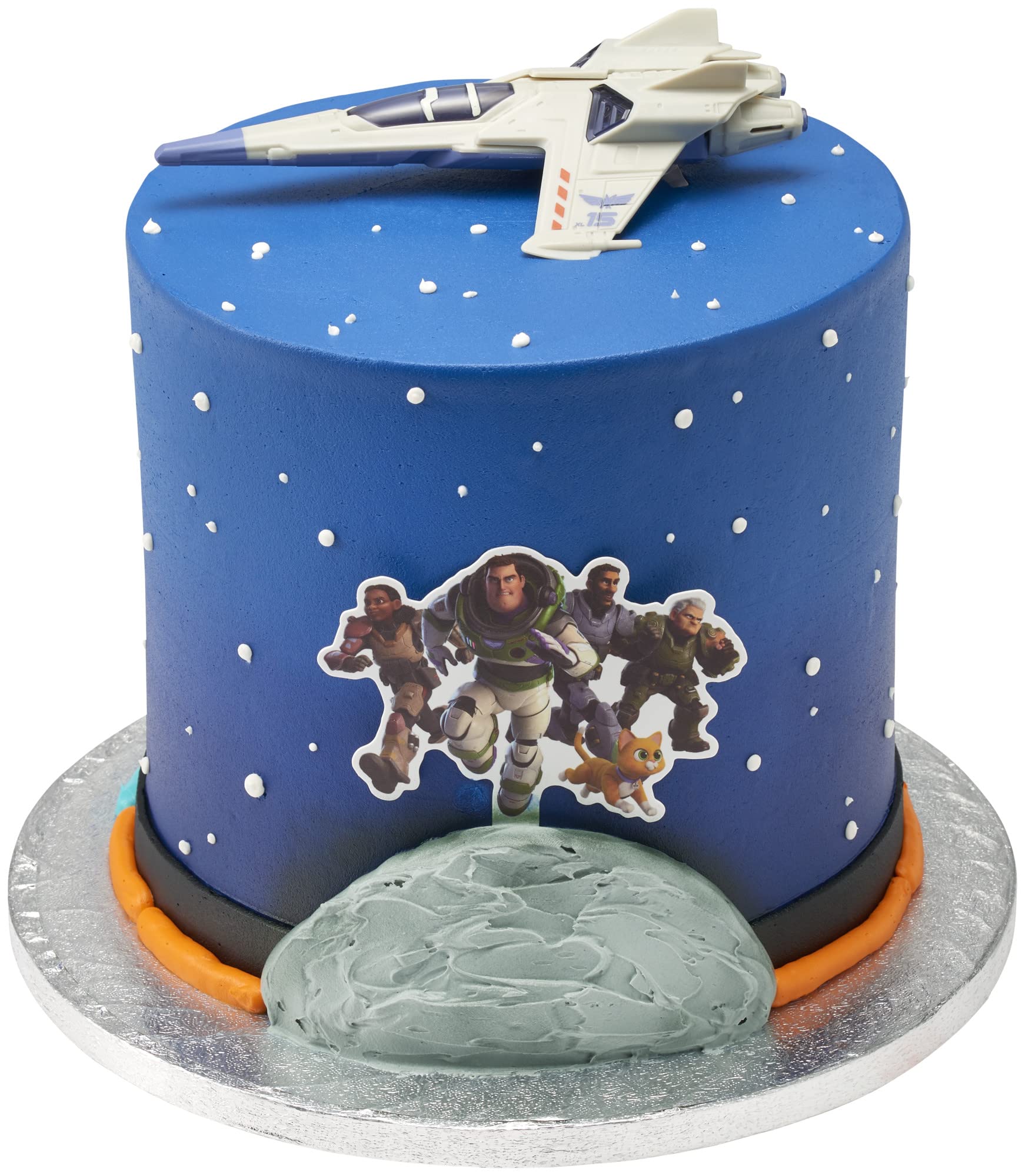 DECOPAC DecoSet Disney and Pixar Lightyear Let's Do This! Cake Topper With Working Lights, Rocket, Buzz, and Friends, 2 Piece Cake Decoration - Image 7