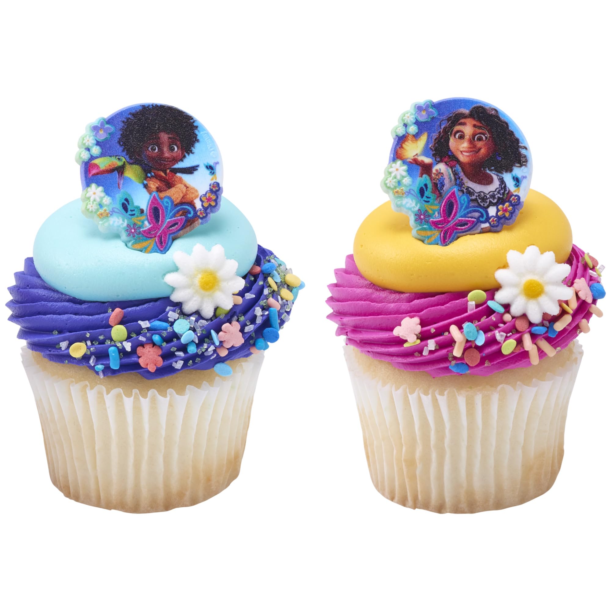 DecoPac Disney Encanto Rings, Cupcake Decorations Featuring Mirabel and Antonio, Multicolored 3D Food Safe Cake Toppers – 24 Pack - Image 10