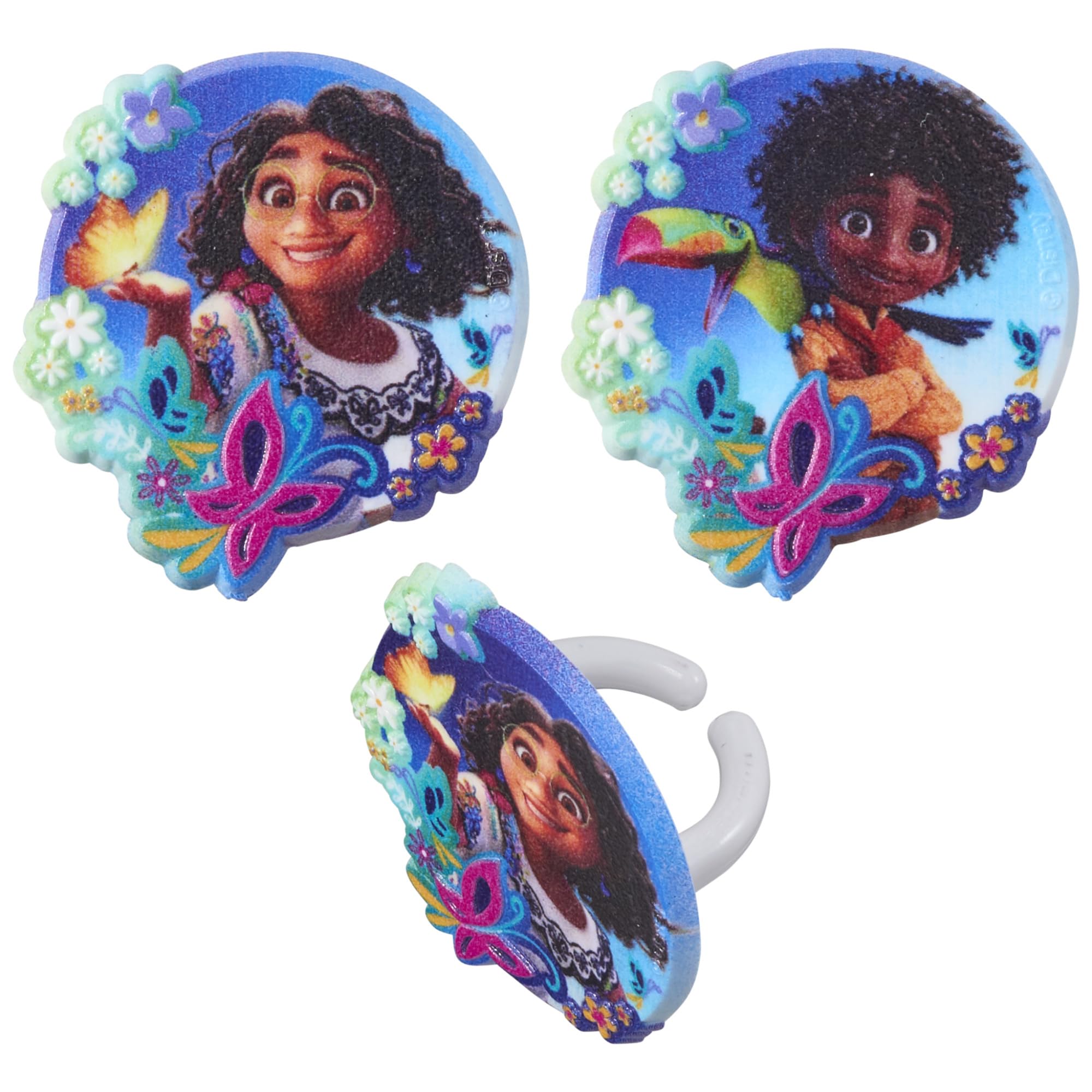 DecoPac Disney Encanto Rings, Cupcake Decorations Featuring Mirabel and Antonio, Multicolored 3D Food Safe Cake Toppers – 24 Pack - Image 5
