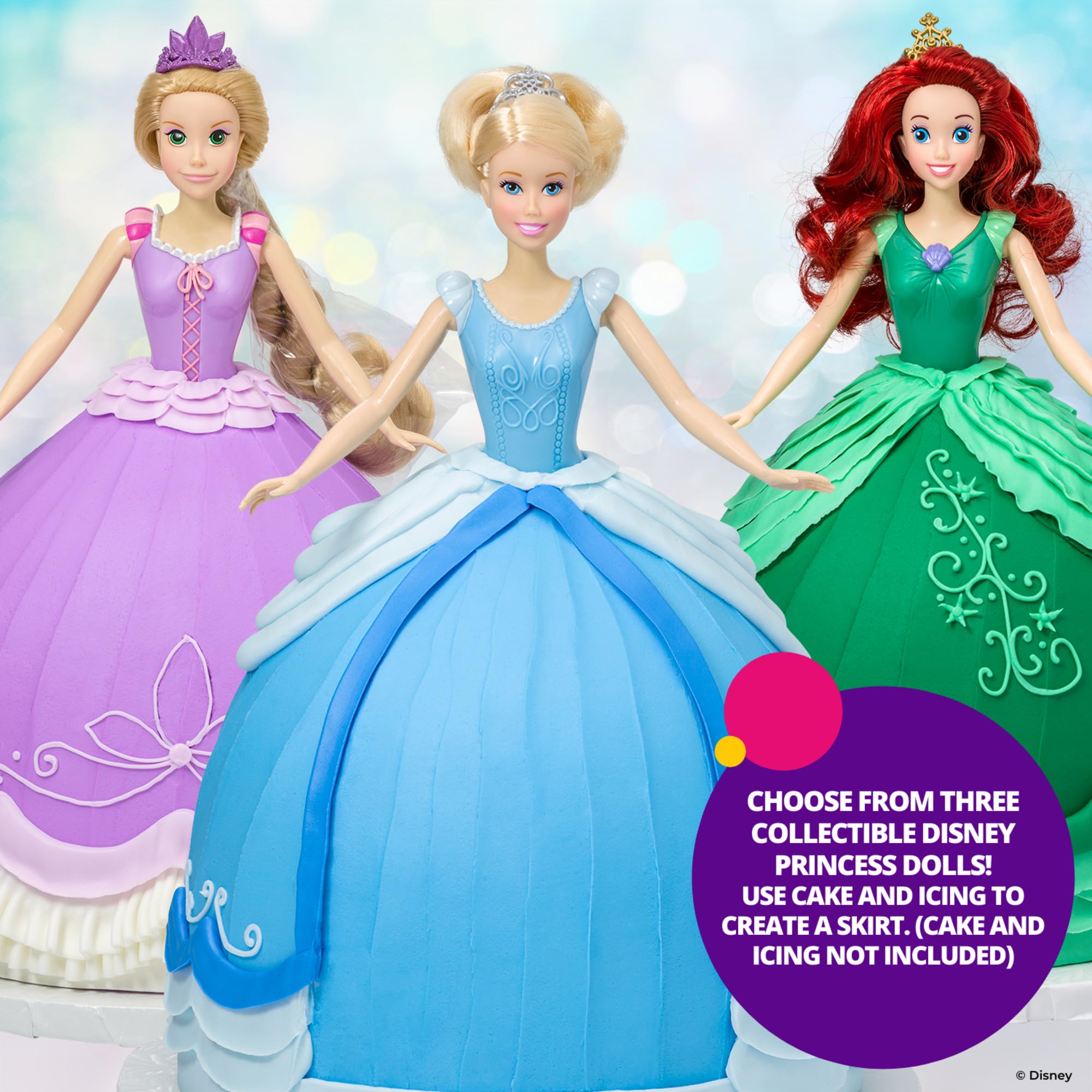 DecoPac Disney Princess Doll Signature Cake DecoSet Cake Topper, Ariel, 11" - Image 7