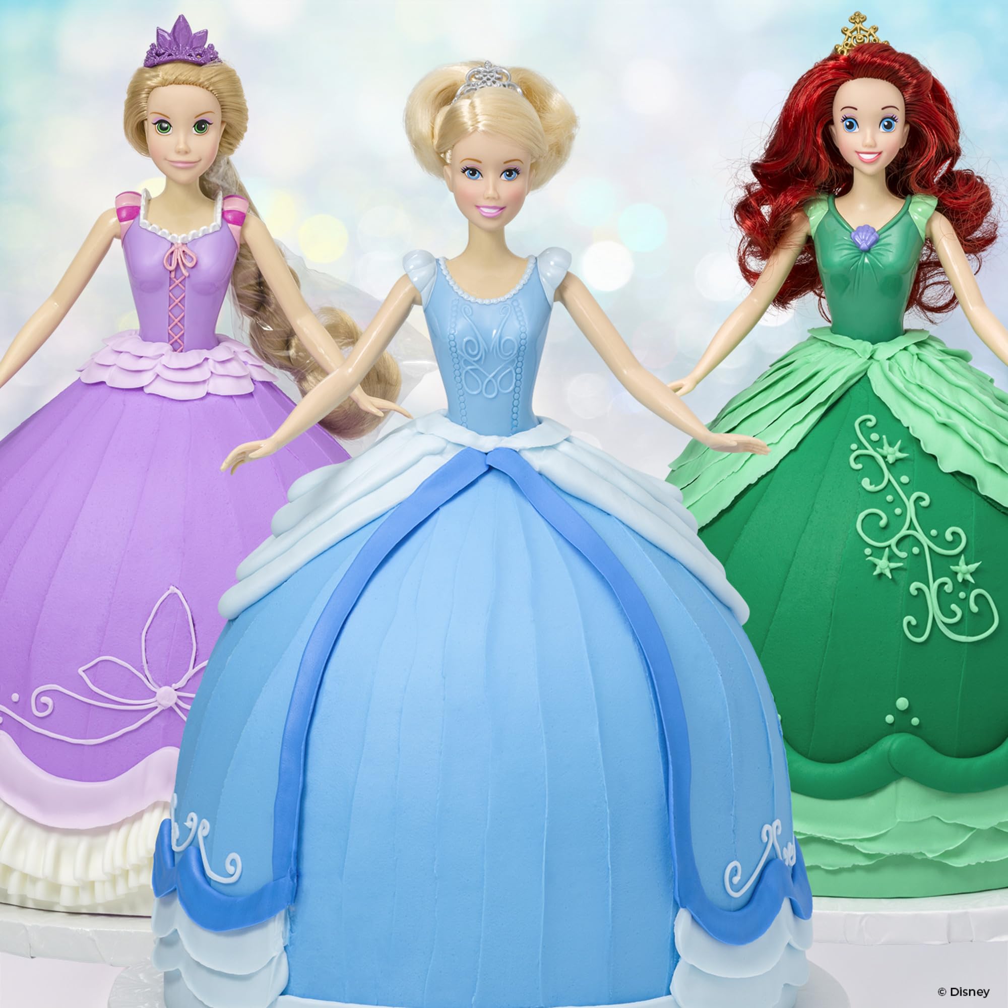 DecoPac Disney Princess Doll Signature Cake DecoSet Cake Topper, Ariel, 11" - Image 8