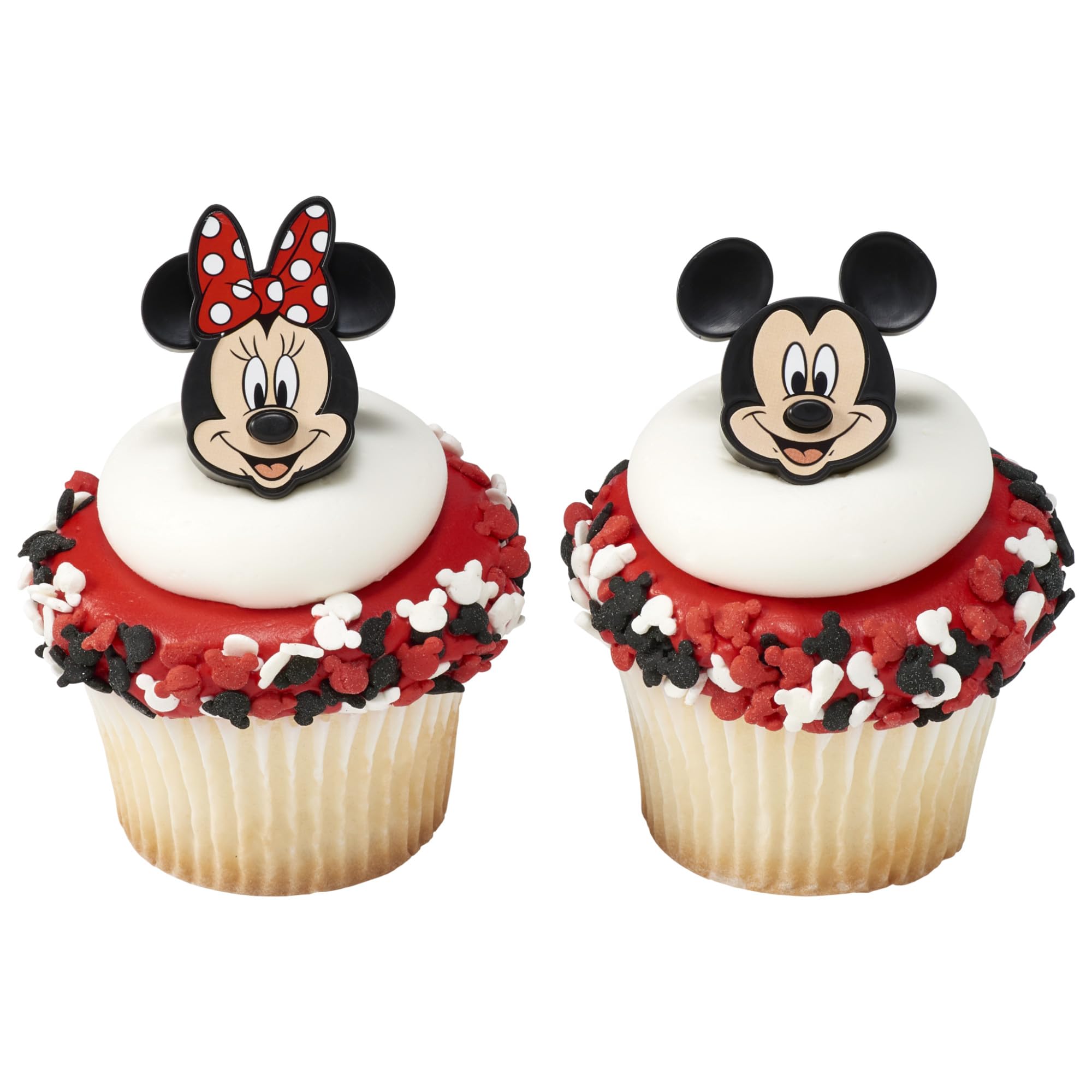 DecoPac Disney's Mickey Mouse and Minnie Mouse Rings, 24 Classic Disney Cupcake Decorations, Cake Toppers For Birthday, Parties, Celebrations - 24 Pack - Image 8