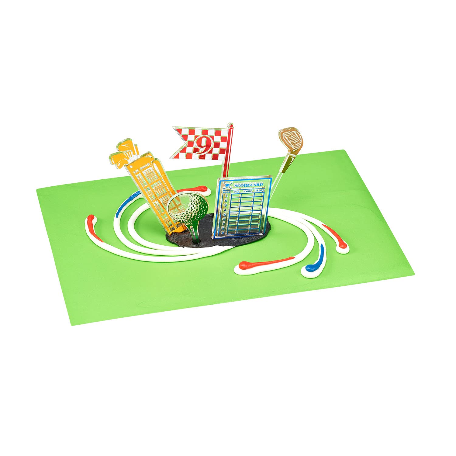 Decopac Golf Cake Topper Kit, 5 Piece Cake Decoration For Birthday, Dad, Fathers Day | Strong Plastic Cake Pics - Image 5