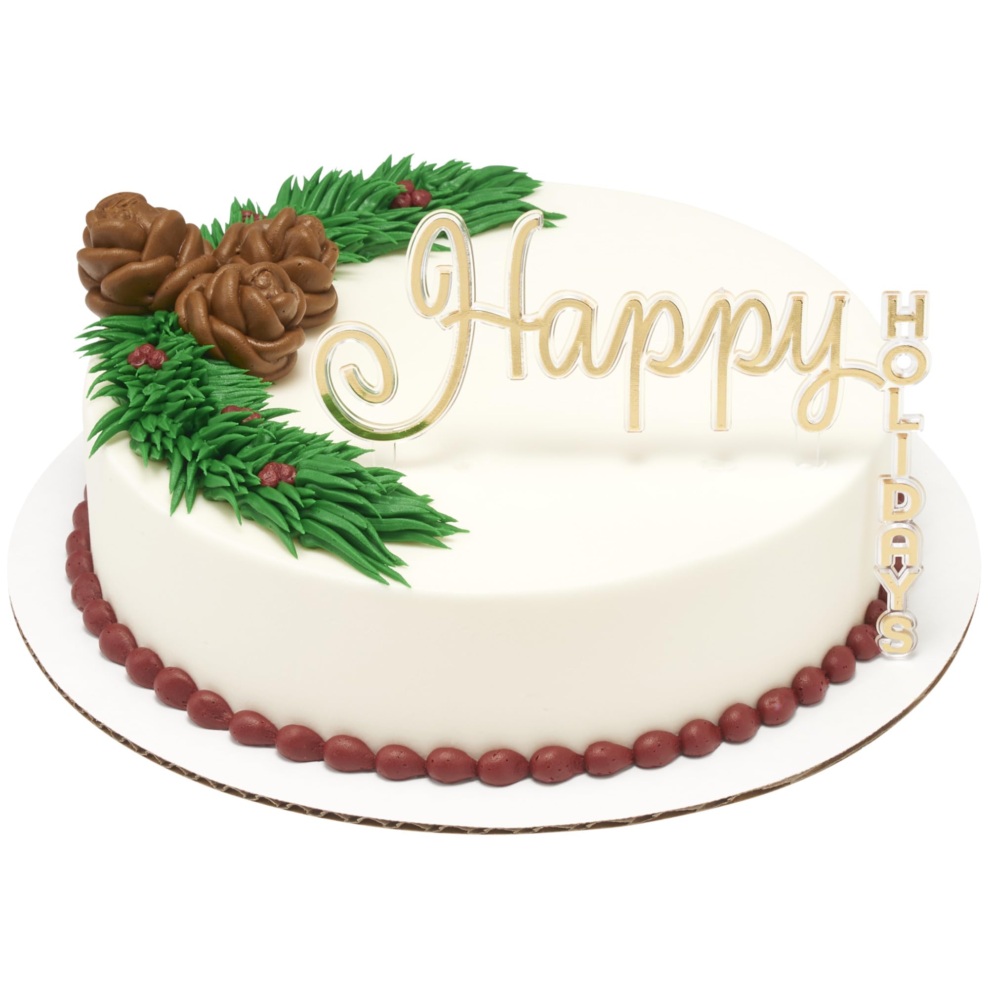 DecoPac Happy Holidays Cake Topper, Gold Christmas Decoration For Festive Parties & Celebrations, Food Safe Cake Pic– 24 Pack - Image 10