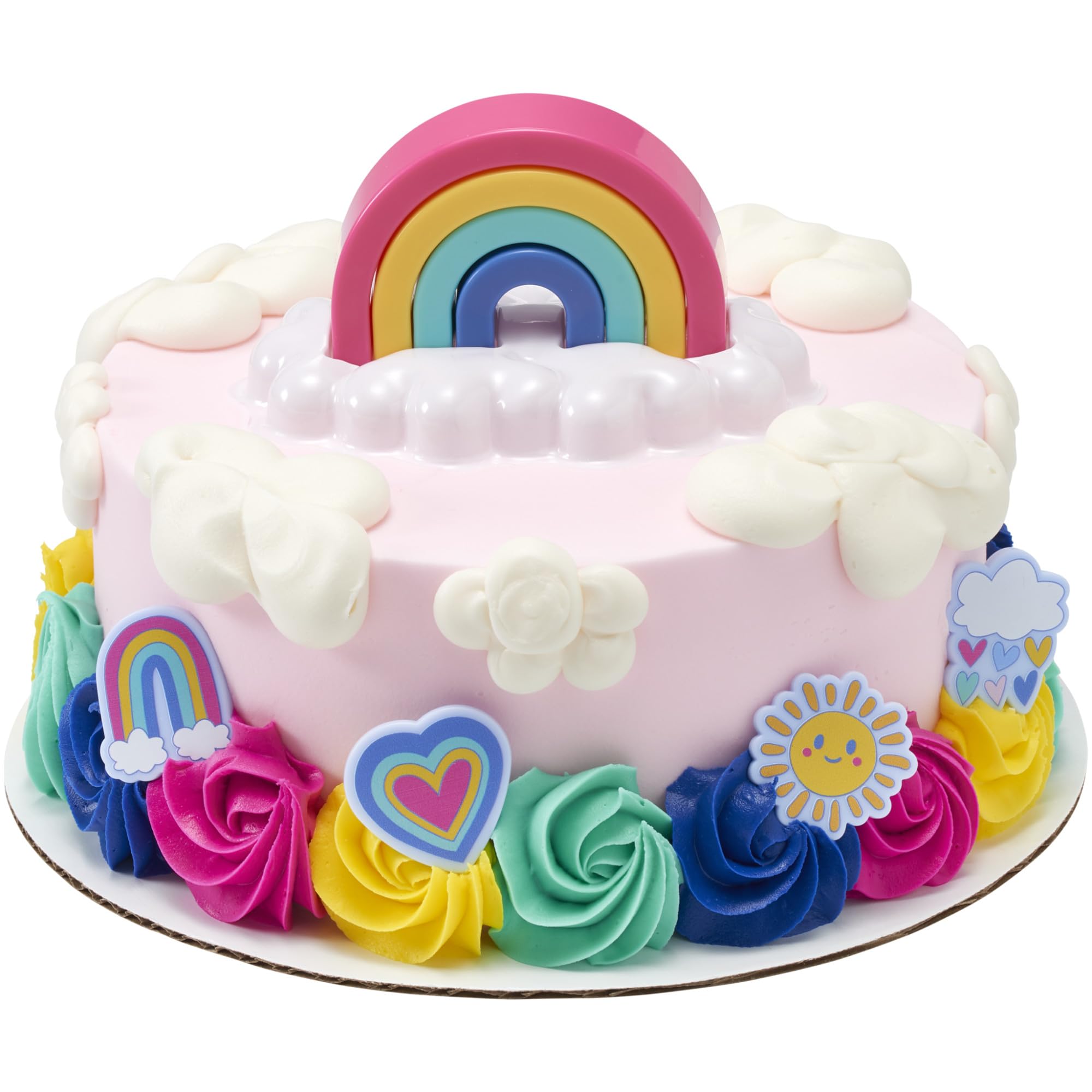 DecoPac Joyful Sunshine Cupcake Toppers, 24 Colorful Cupcake Rings For Birthday Parties, Featuring Rainbows, Hearts, Clouds, & Sun - 24 Pack - Image 9