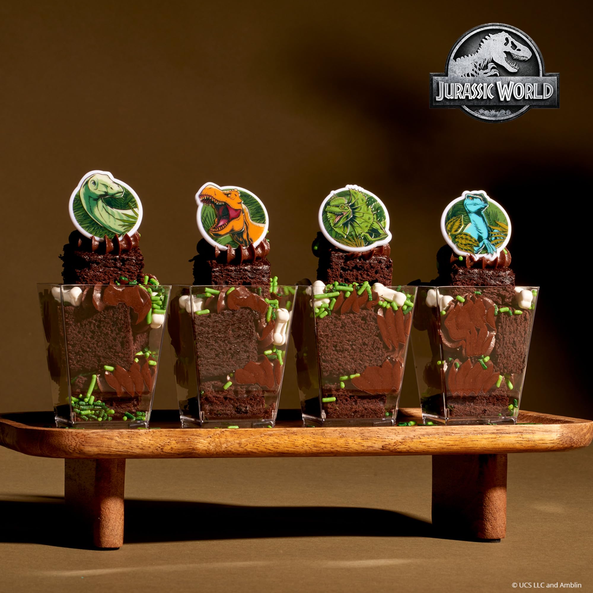 DecoPac Jurassic World Cupcake Rings, 24 Dinosaur Cupcake Decorations For Birthday, Party, Celebrations- 24 Pack - Image 5