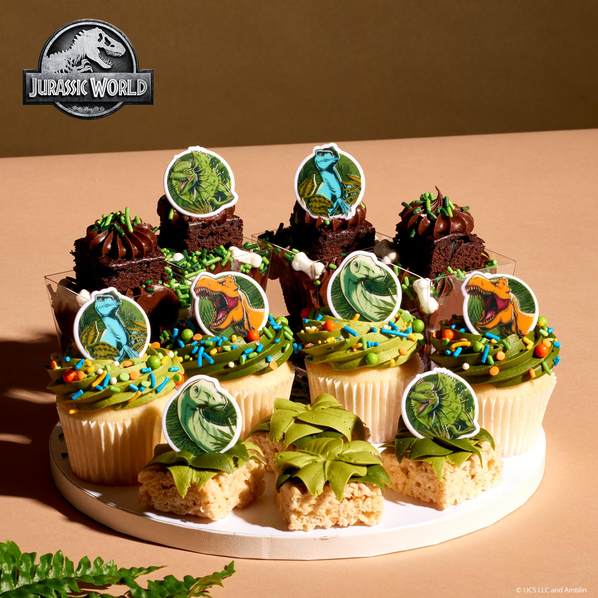 DecoPac Jurassic World Cupcake Rings, 24 Dinosaur Cupcake Decorations For Birthday, Party, Celebrations- 24 Pack - Image 6