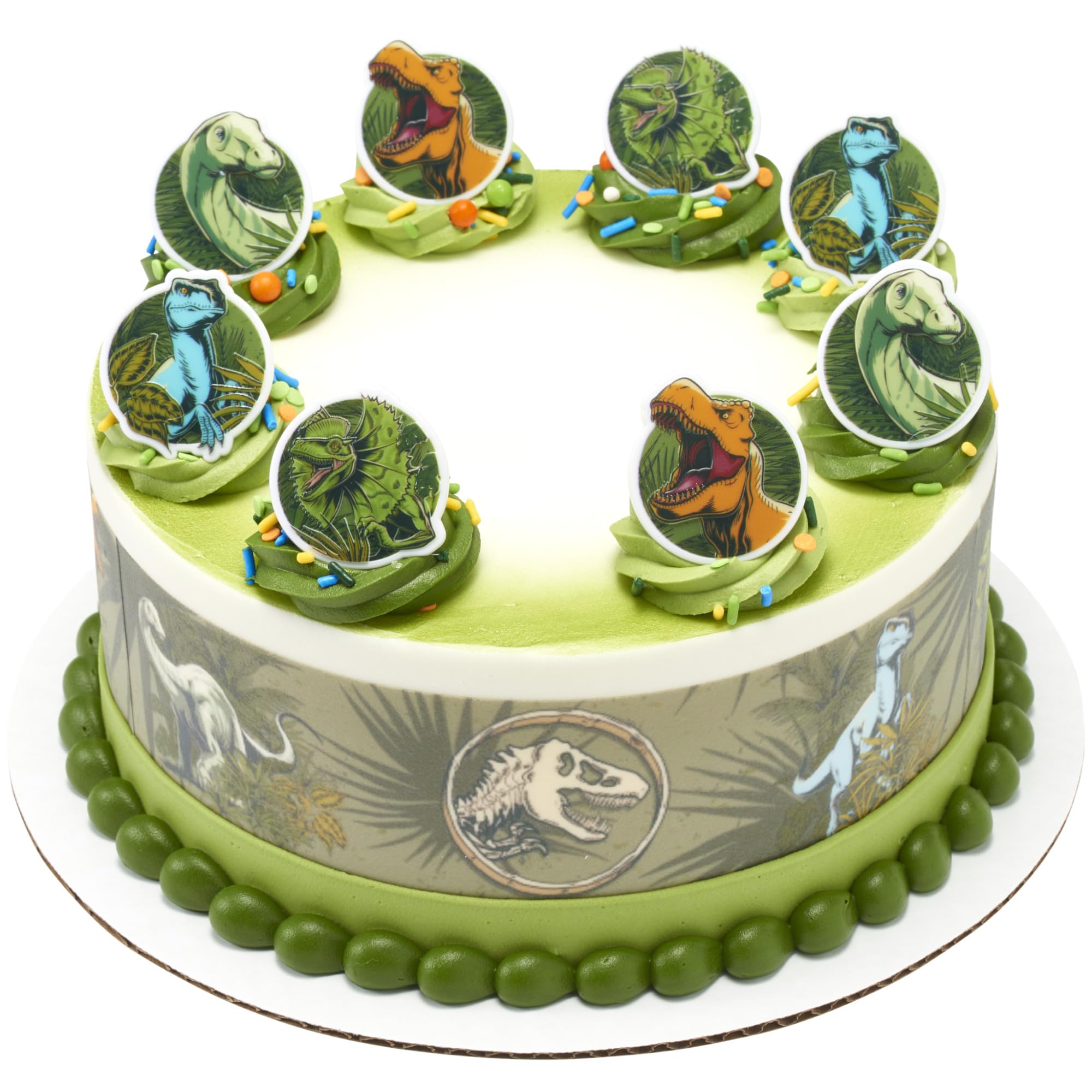 DecoPac Jurassic World Cupcake Rings, 24 Dinosaur Cupcake Decorations For Birthday, Party, Celebrations- 24 Pack - Image 9