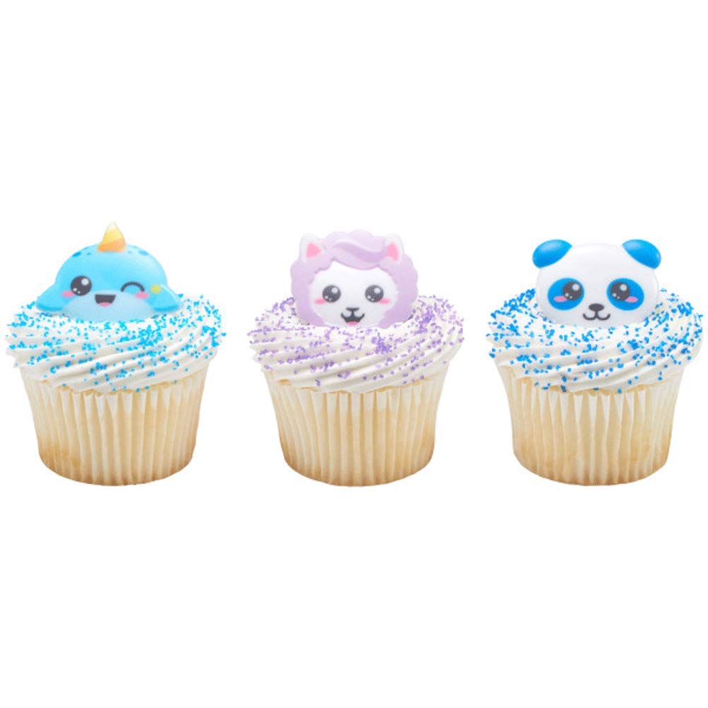 DecoPac Kawaii Characters Cupcake Rings - 24 pc Assorted - Image 3