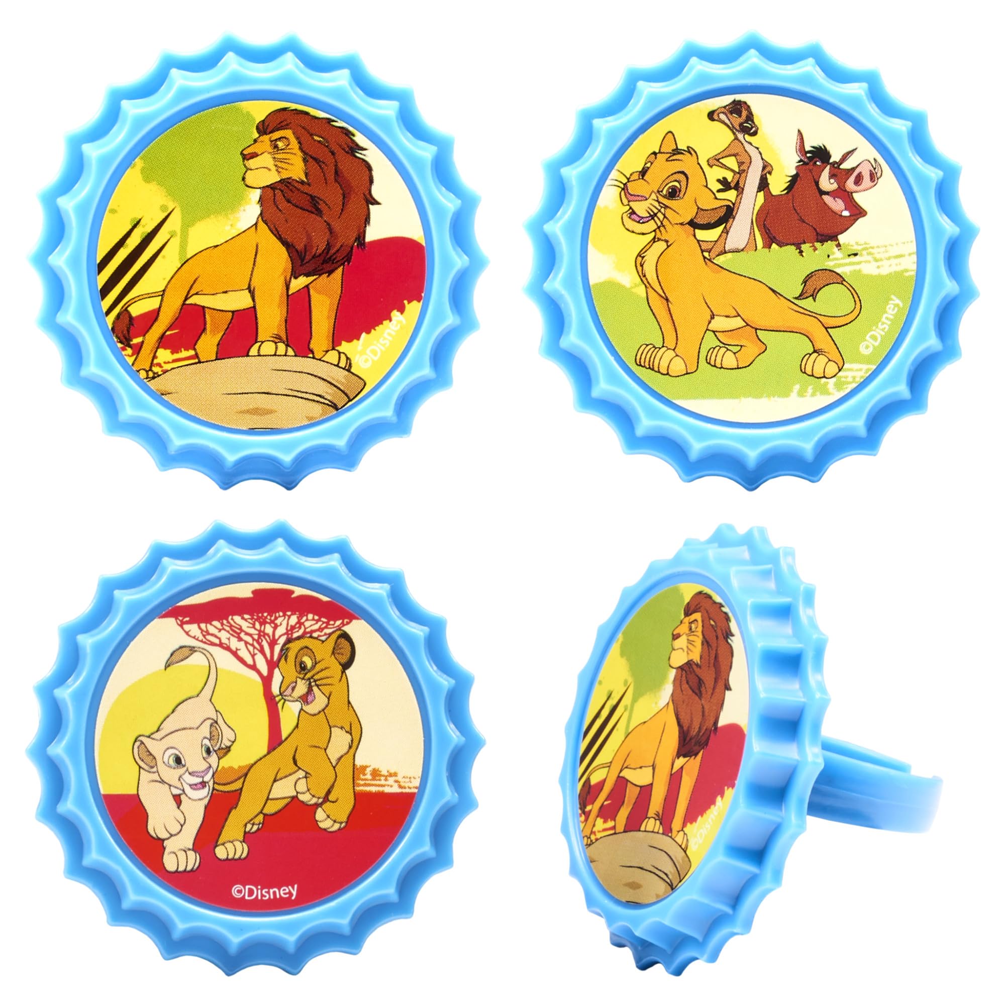 DecoPac Lion King Cupcake Rings, 24 Disney's The Lion King Cupcake Decorations Featuring Simba, Timon, Pumbaa, & Nala, For Birthday Parties & Celebrations, Food Safe Cake Toppers – 24 Pack - Image 6