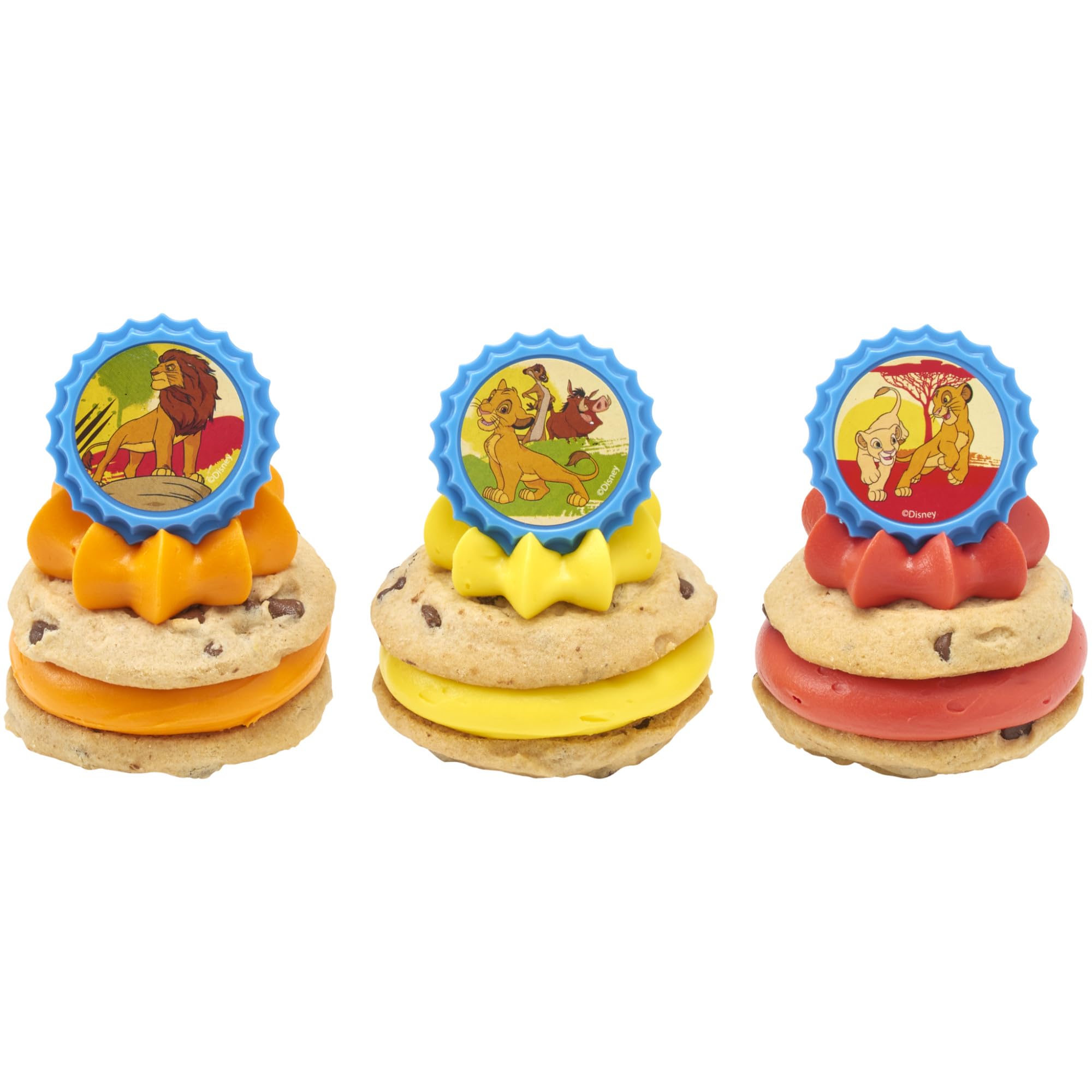 DecoPac Lion King Cupcake Rings, 24 Disney's The Lion King Cupcake Decorations Featuring Simba, Timon, Pumbaa, & Nala, For Birthday Parties & Celebrations, Food Safe Cake Toppers – 24 Pack - Image 7