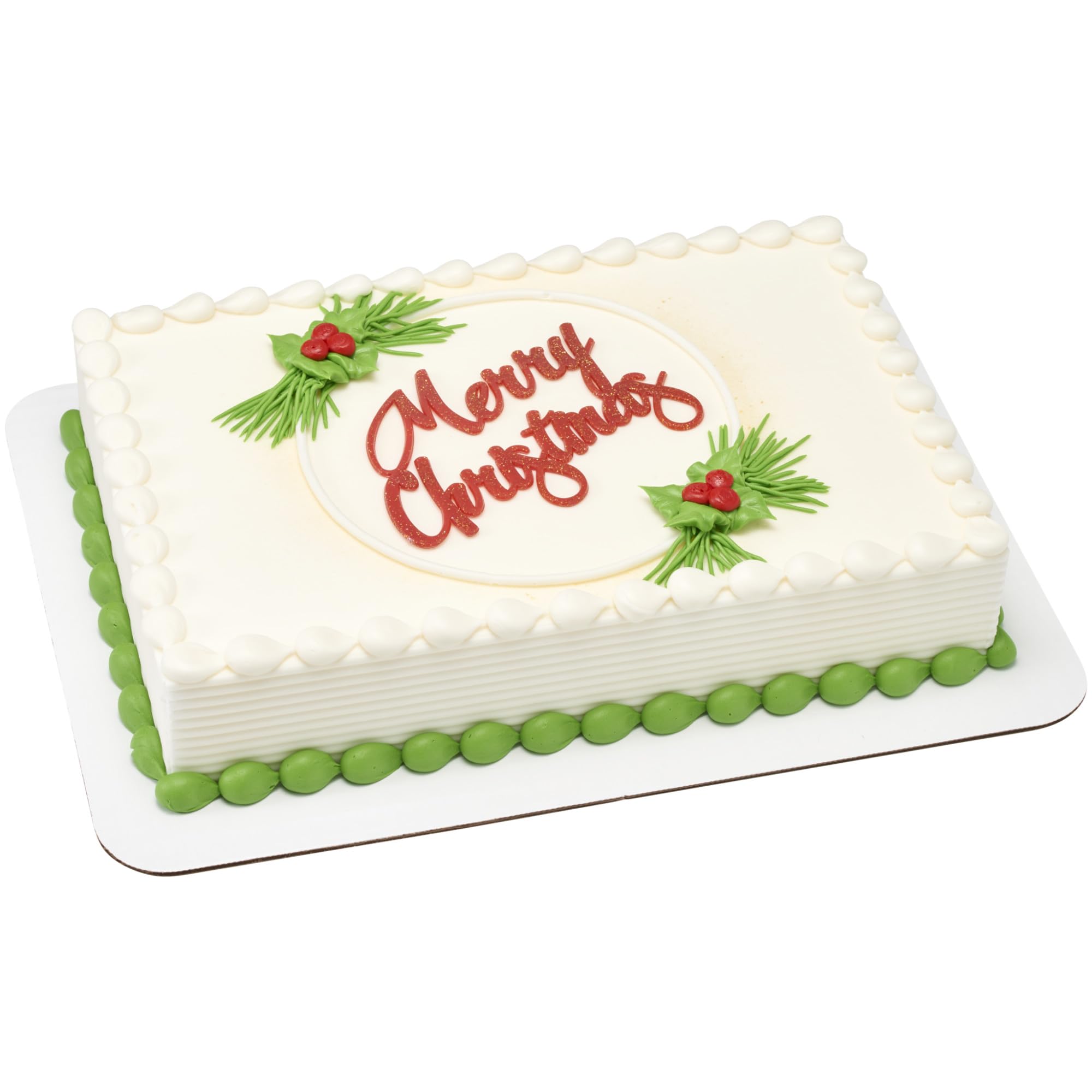 DecoPac Merry Christmas Glitter Cake Decoration, Christmas Topper For Festive Parties & Celebrations, Festive Red Script Cake Topper, Food Safe - Image 11