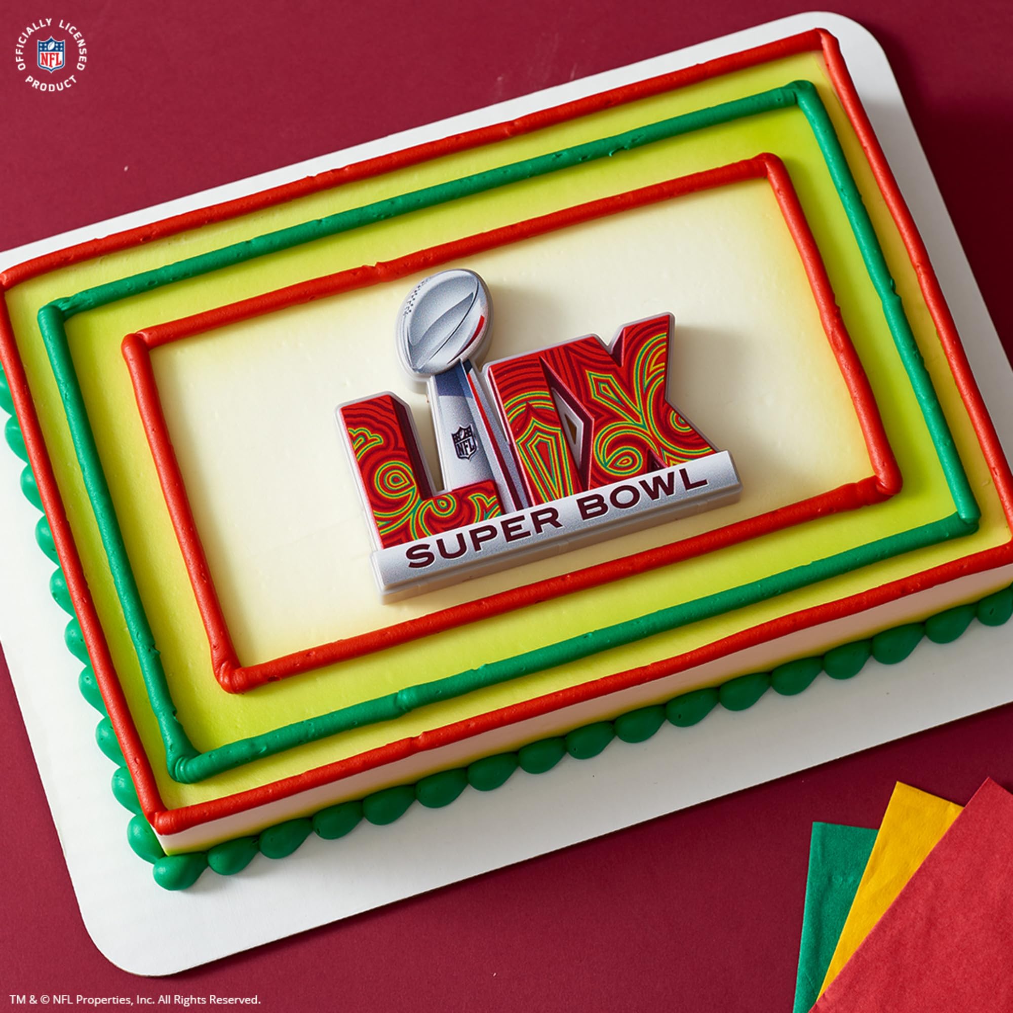 DecoPac NFL Super Bowl LIX Cake Decoration, Football Cake Topper, Officially Licensed, Food Safe Cake Topper - Image 4