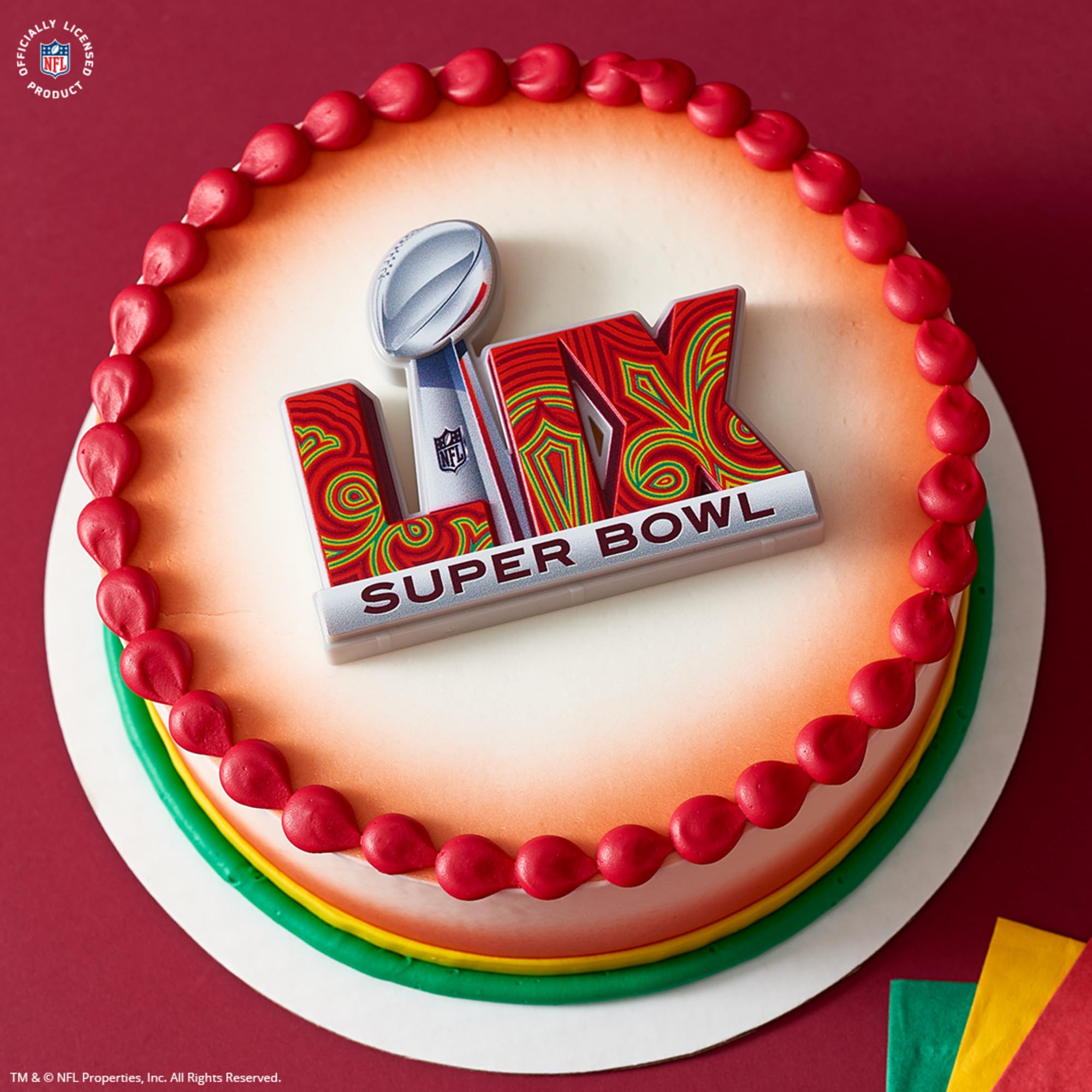 DecoPac NFL Super Bowl LIX Cake Decoration, Football Cake Topper, Officially Licensed, Food Safe Cake Topper - Image 5