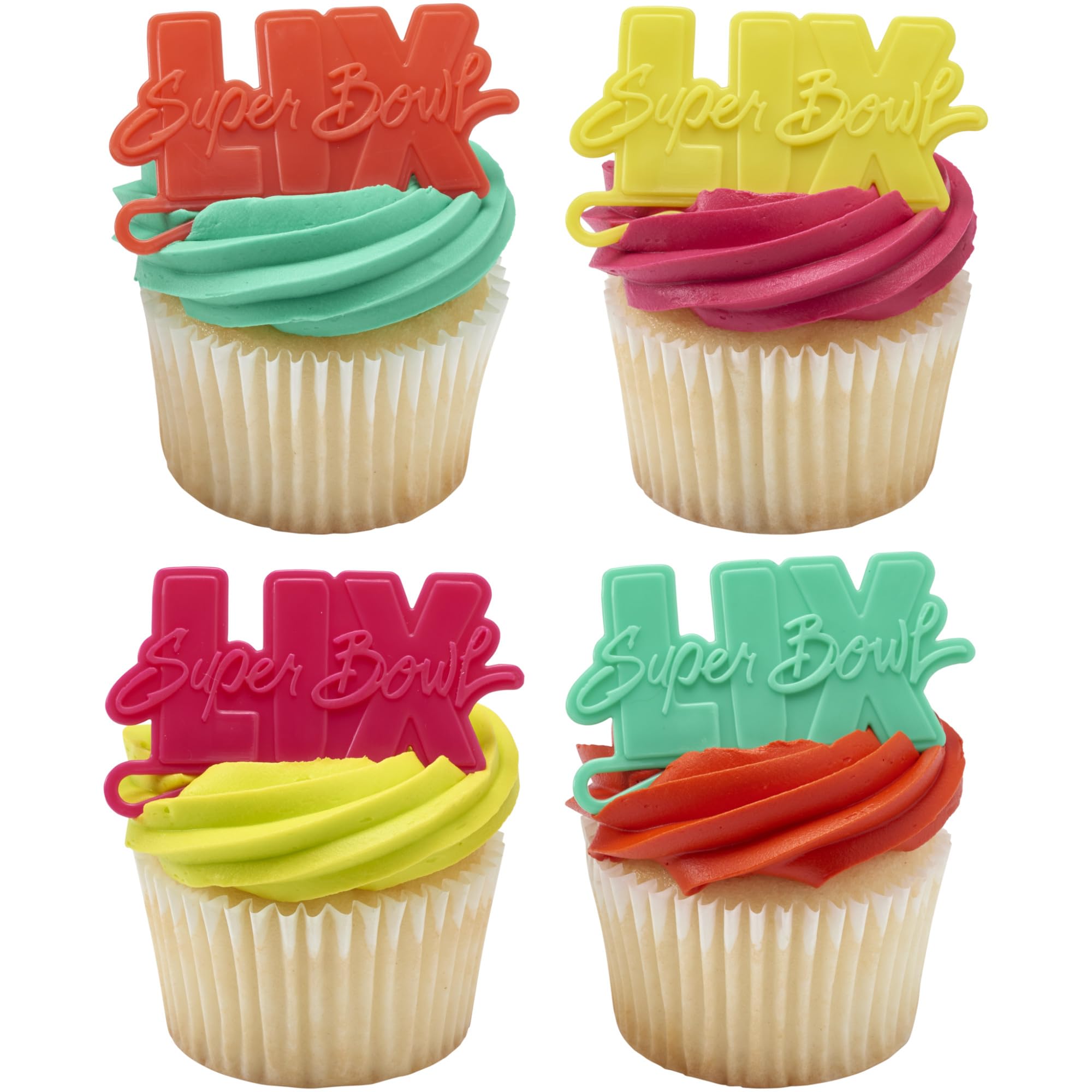 DecoPac NFL Super Bowl LIX Cupcake Toppers, Drinks Marker, Officially Licensed, Football Party Decorations, Food Safe Cake Toppers – 24 Pack - Image 6