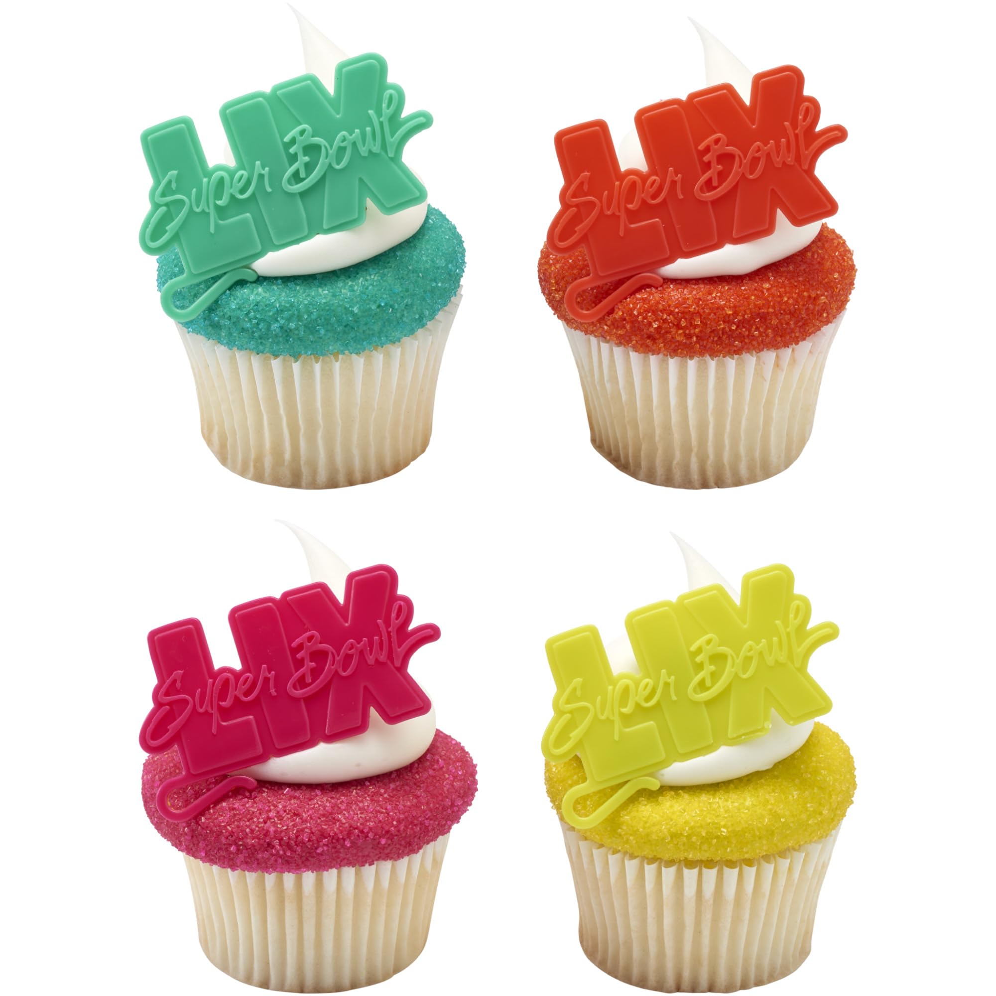 DecoPac NFL Super Bowl LIX Cupcake Toppers, Drinks Marker, Officially Licensed, Football Party Decorations, Food Safe Cake Toppers – 24 Pack - Image 8