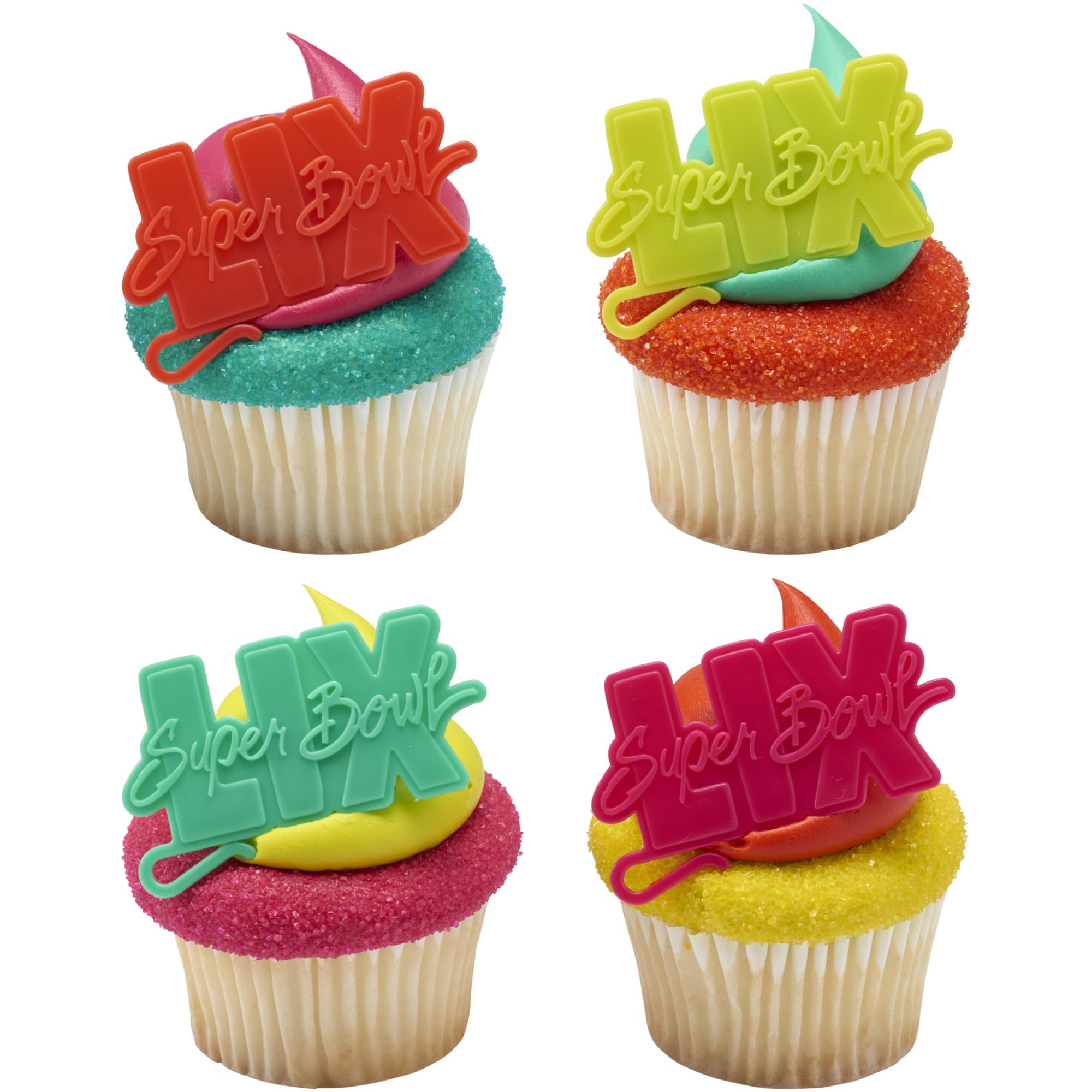 DecoPac NFL Super Bowl LIX Cupcake Toppers, Drinks Marker, Officially Licensed, Football Party Decorations, Food Safe Cake Toppers – 24 Pack - Image 9