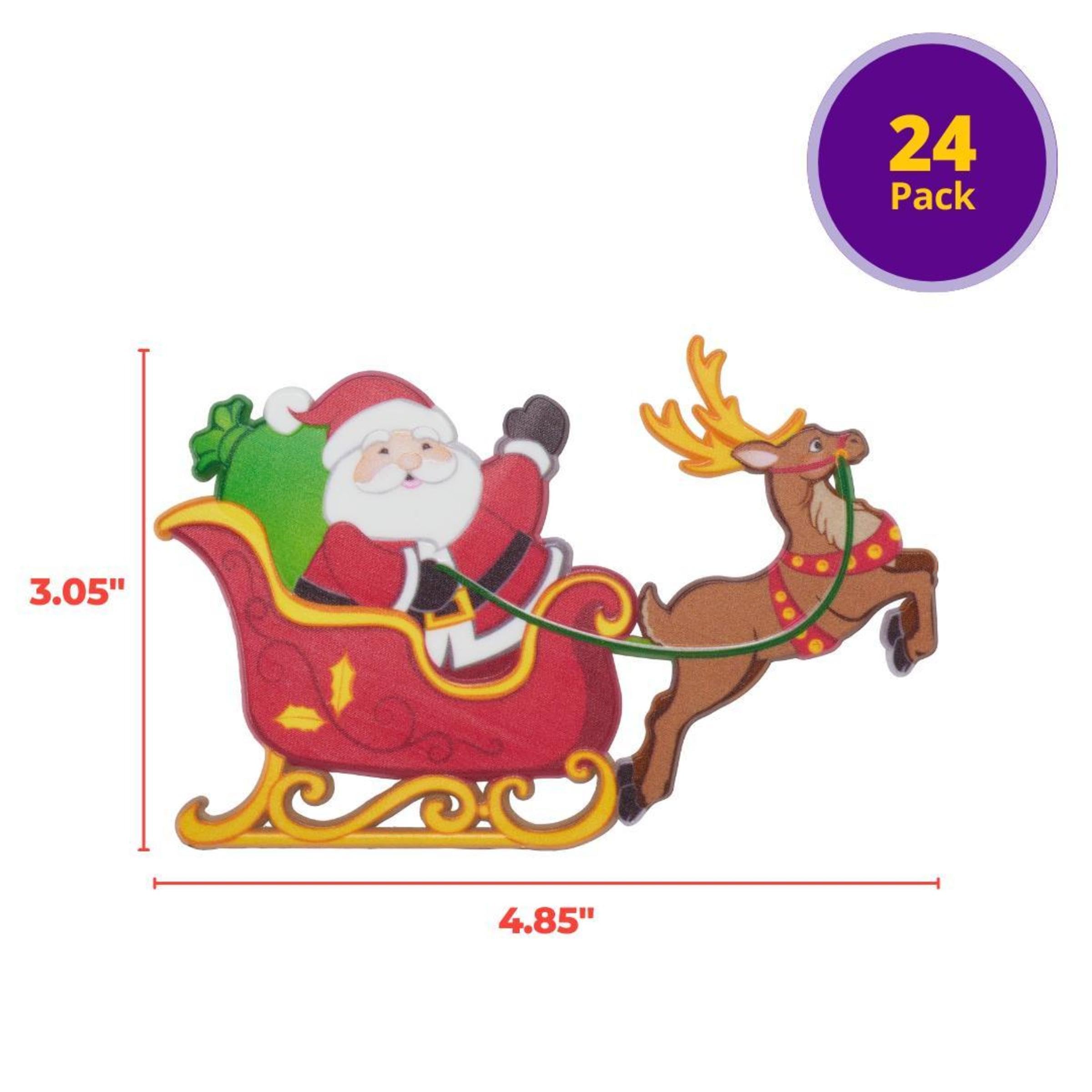 DecoPac Santa in Sleigh Cake Decoration, Christmas Cake Topper, Festive Layon With Santa and Reindeer, 24 Pack - Image 4