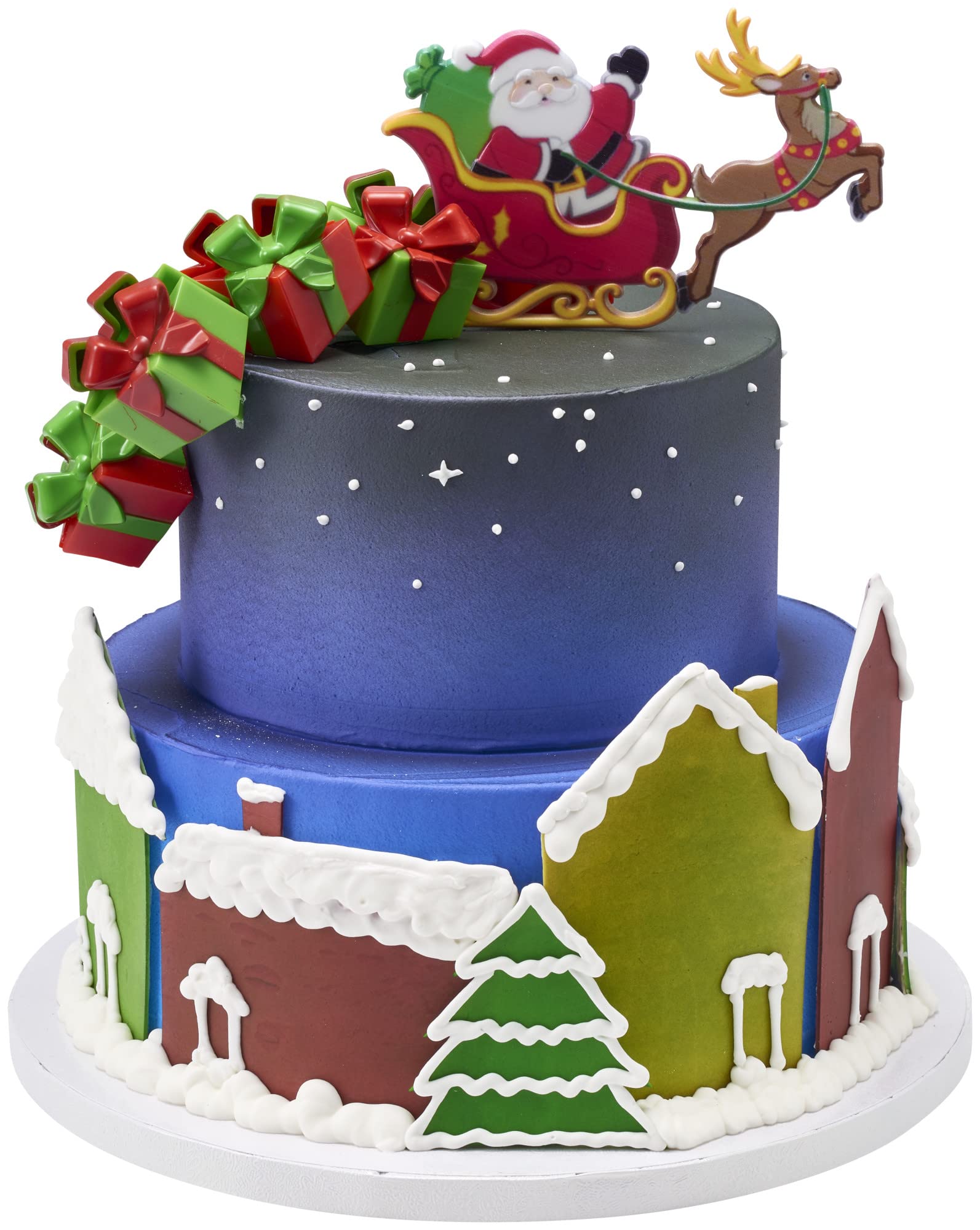 DecoPac Santa in Sleigh Cake Decoration, Christmas Cake Topper, Festive Layon With Santa and Reindeer, 24 Pack - Image 5
