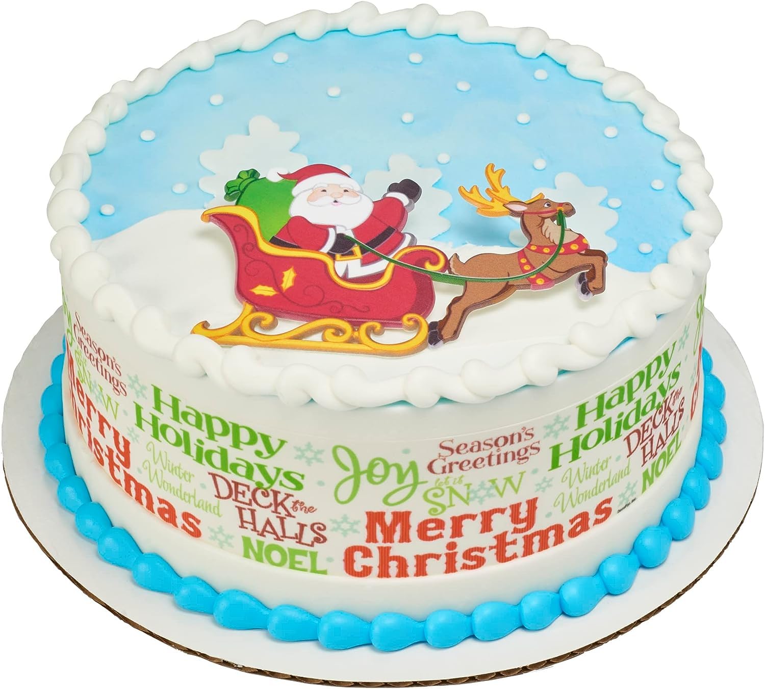 DecoPac Santa in Sleigh Cake Decoration, Christmas Cake Topper, Festive Layon With Santa and Reindeer, 24 Pack - Image 6