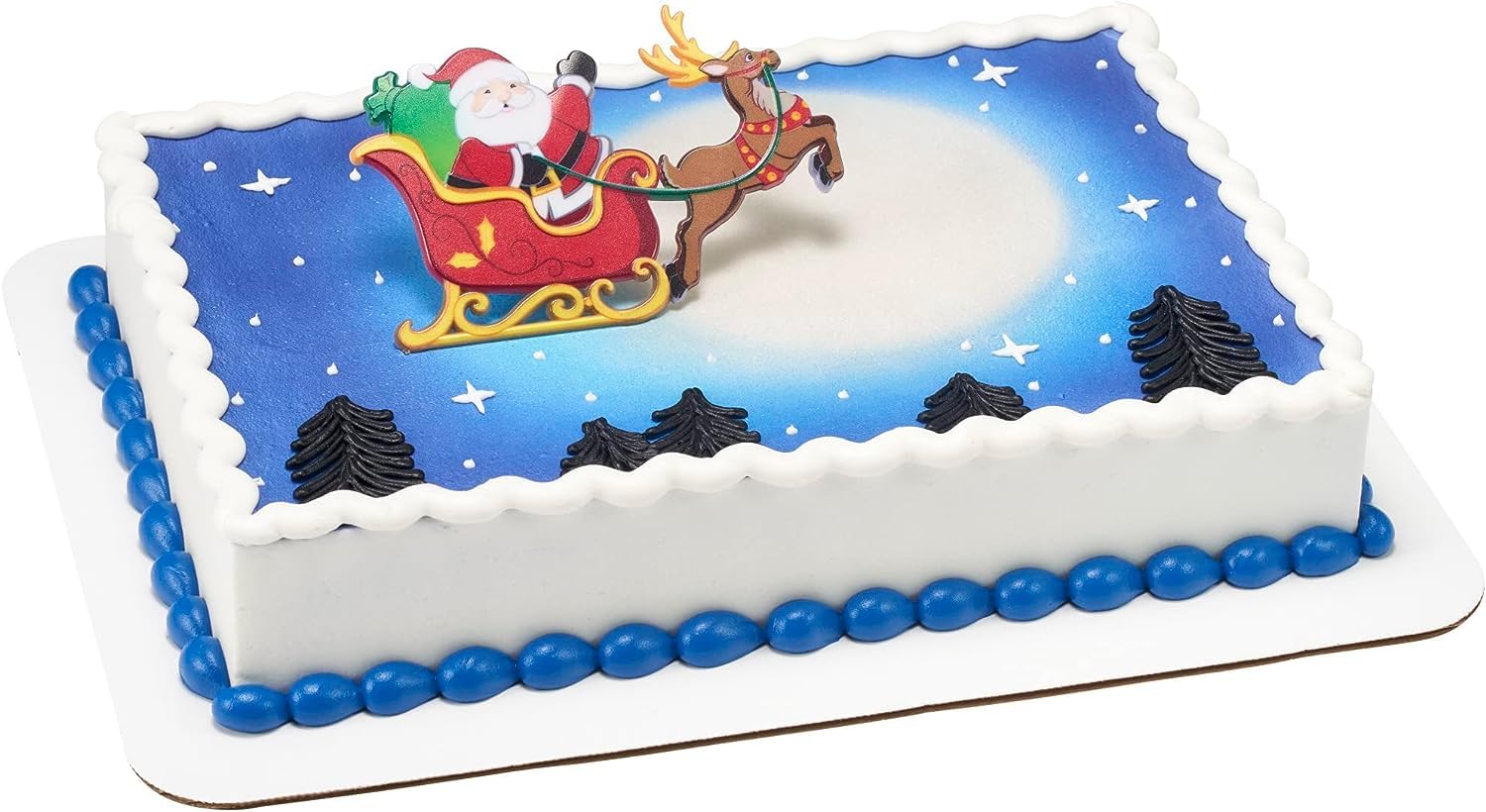 DecoPac Santa in Sleigh Cake Decoration, Christmas Cake Topper, Festive Layon With Santa and Reindeer, 24 Pack - Image 7