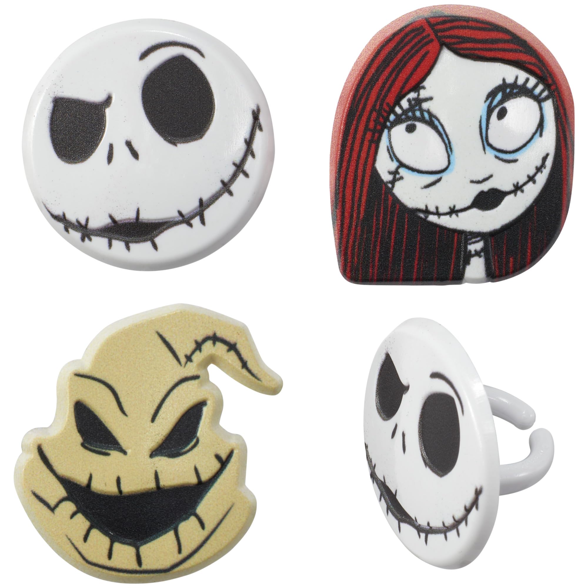 DecoPac The Nightmare Before Christmas Rings, Cupcake Decorations Featuring Jack, Sally, And Oogie Boogy - 24 Pack - Image 5