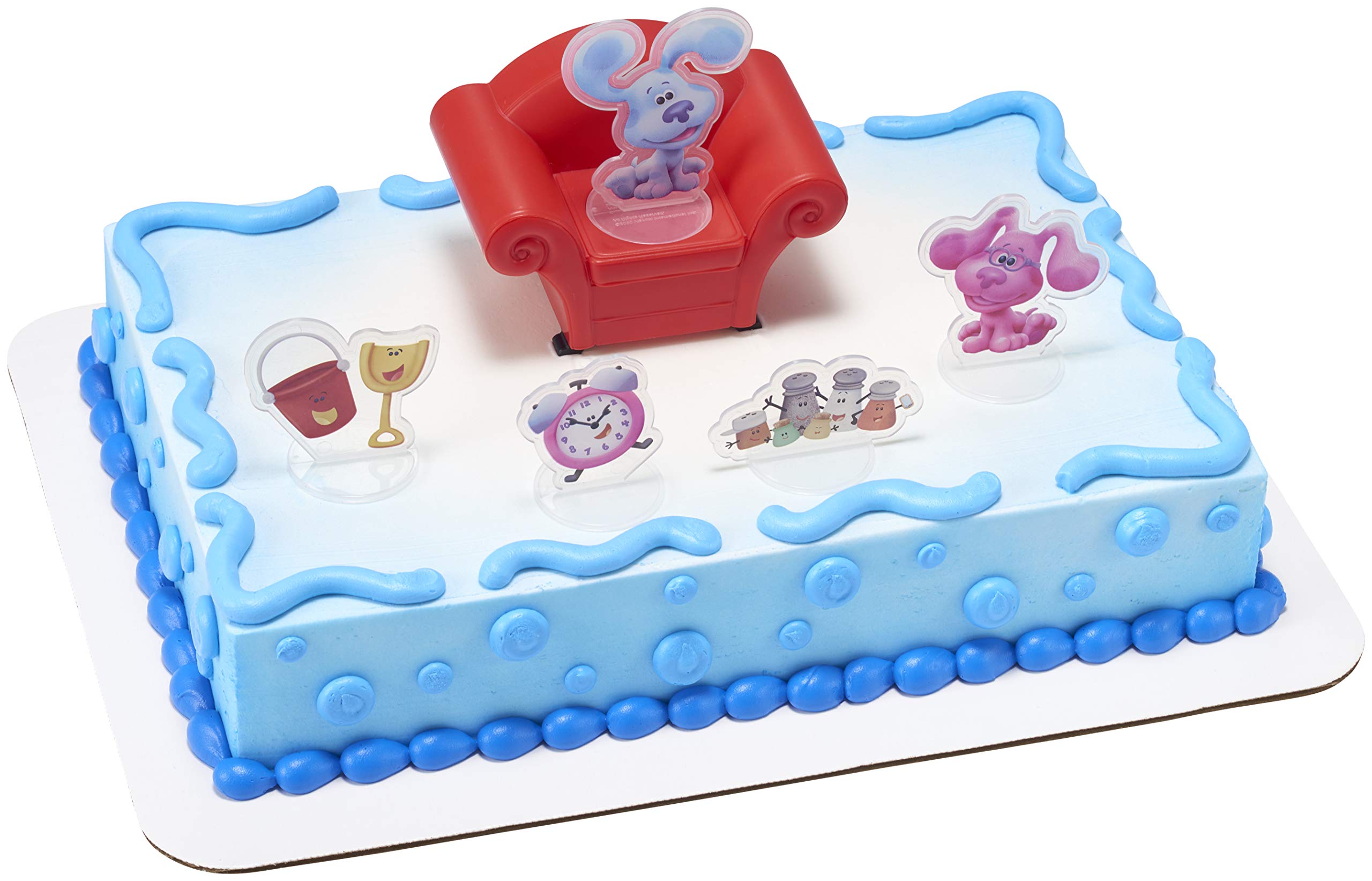 DecoSet® Blue’s Clues & You Cake Topper, 6-Piece Set of Decorations with Blue and Friends, Create an Adorable Birthday Cake - Image 3