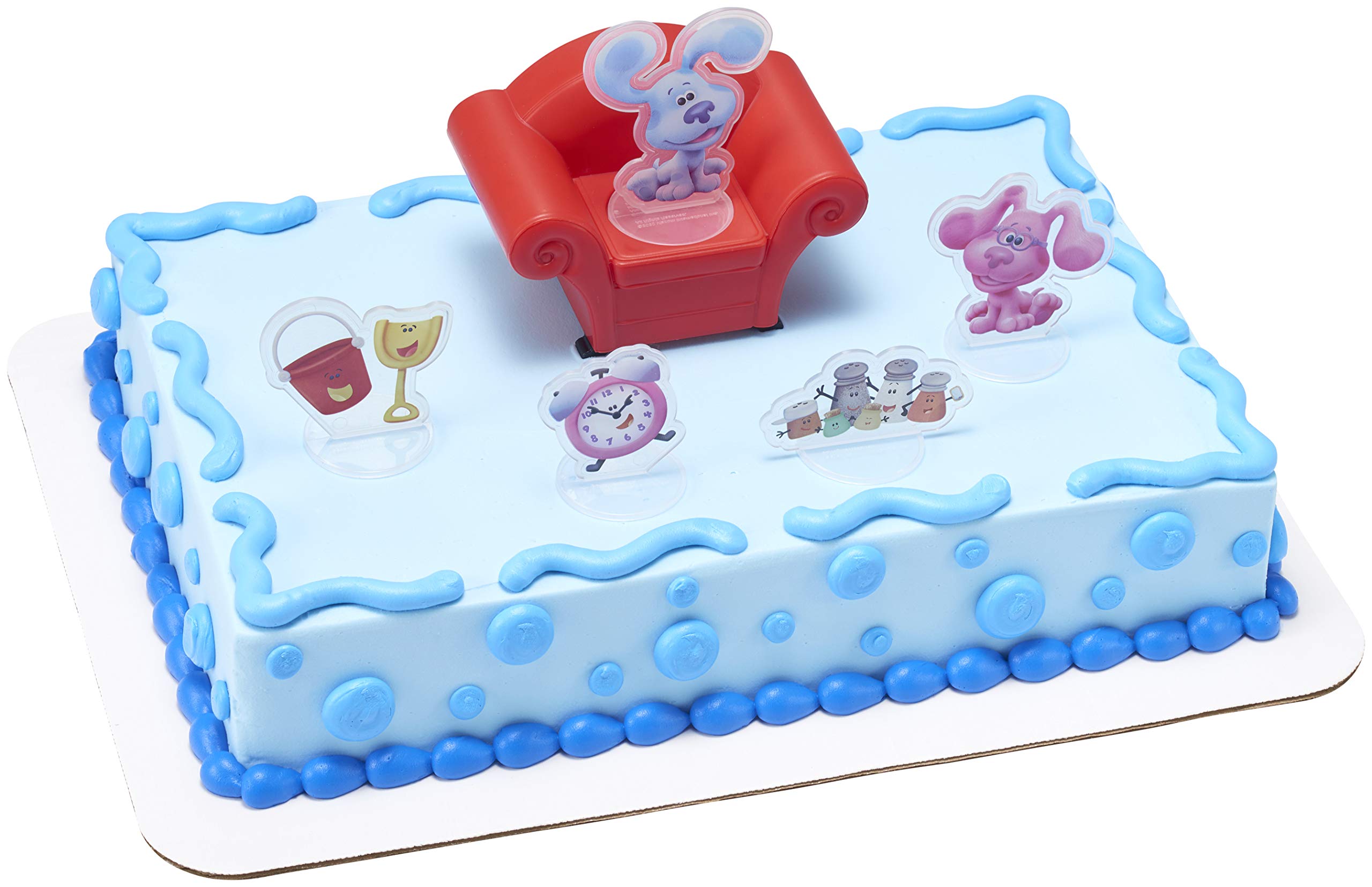 DecoSet® Blue’s Clues & You Cake Topper, 6-Piece Set of Decorations with Blue and Friends, Create an Adorable Birthday Cake - Image 4