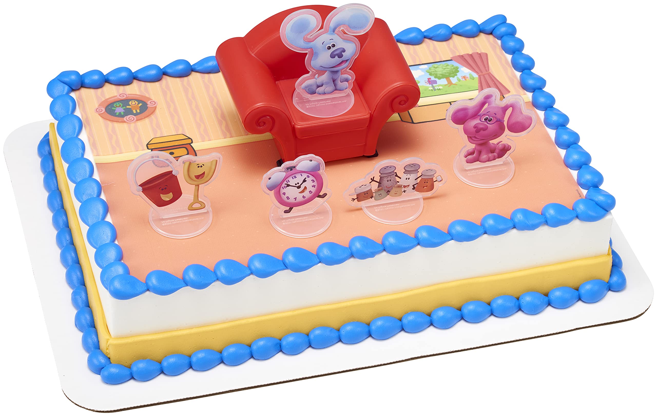 DecoSet® Blue’s Clues & You Cake Topper, 6-Piece Set of Decorations with Blue and Friends, Create an Adorable Birthday Cake - Image 5