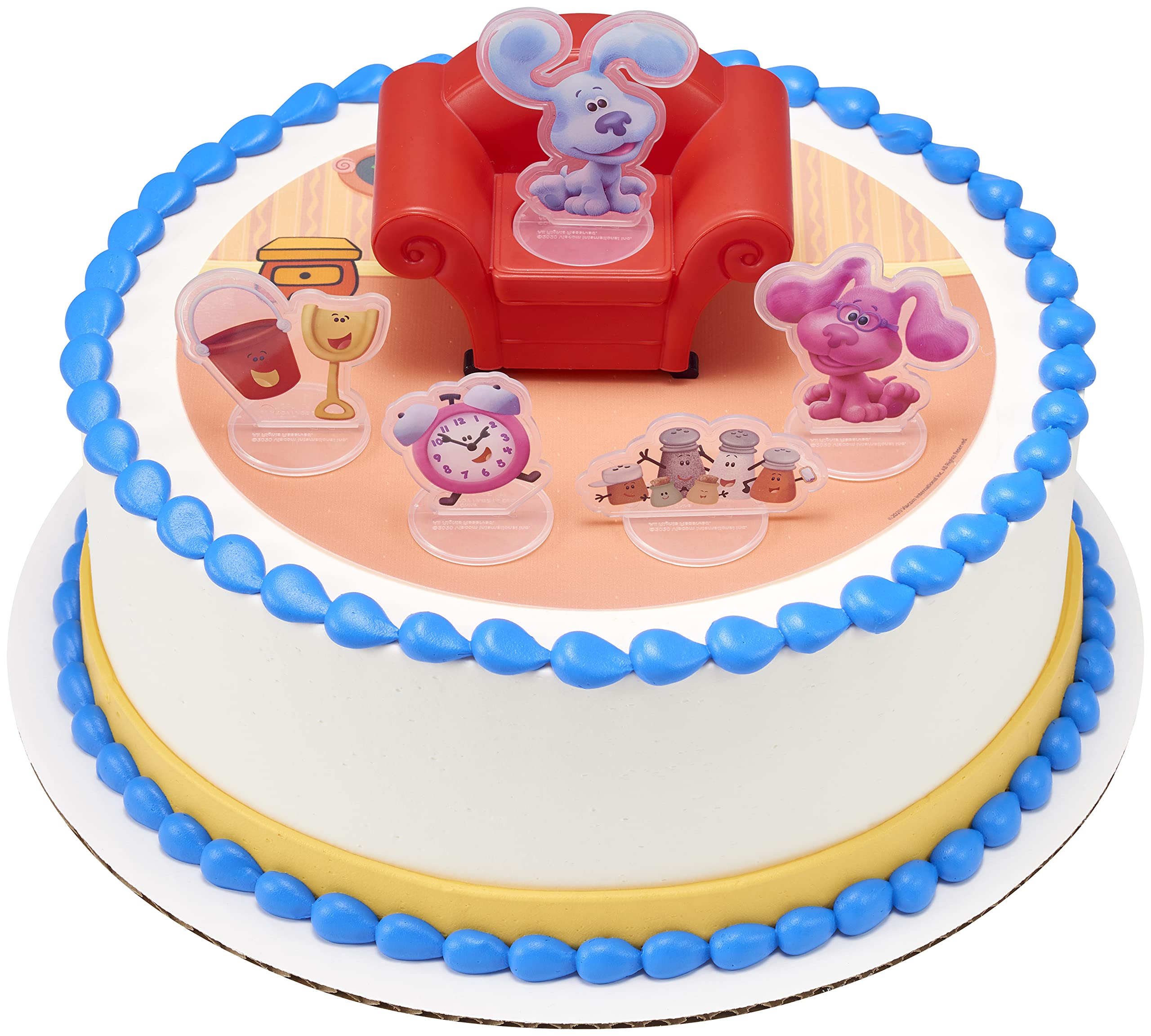DecoSet® Blue’s Clues & You Cake Topper, 6-Piece Set of Decorations with Blue and Friends, Create an Adorable Birthday Cake - Image 6