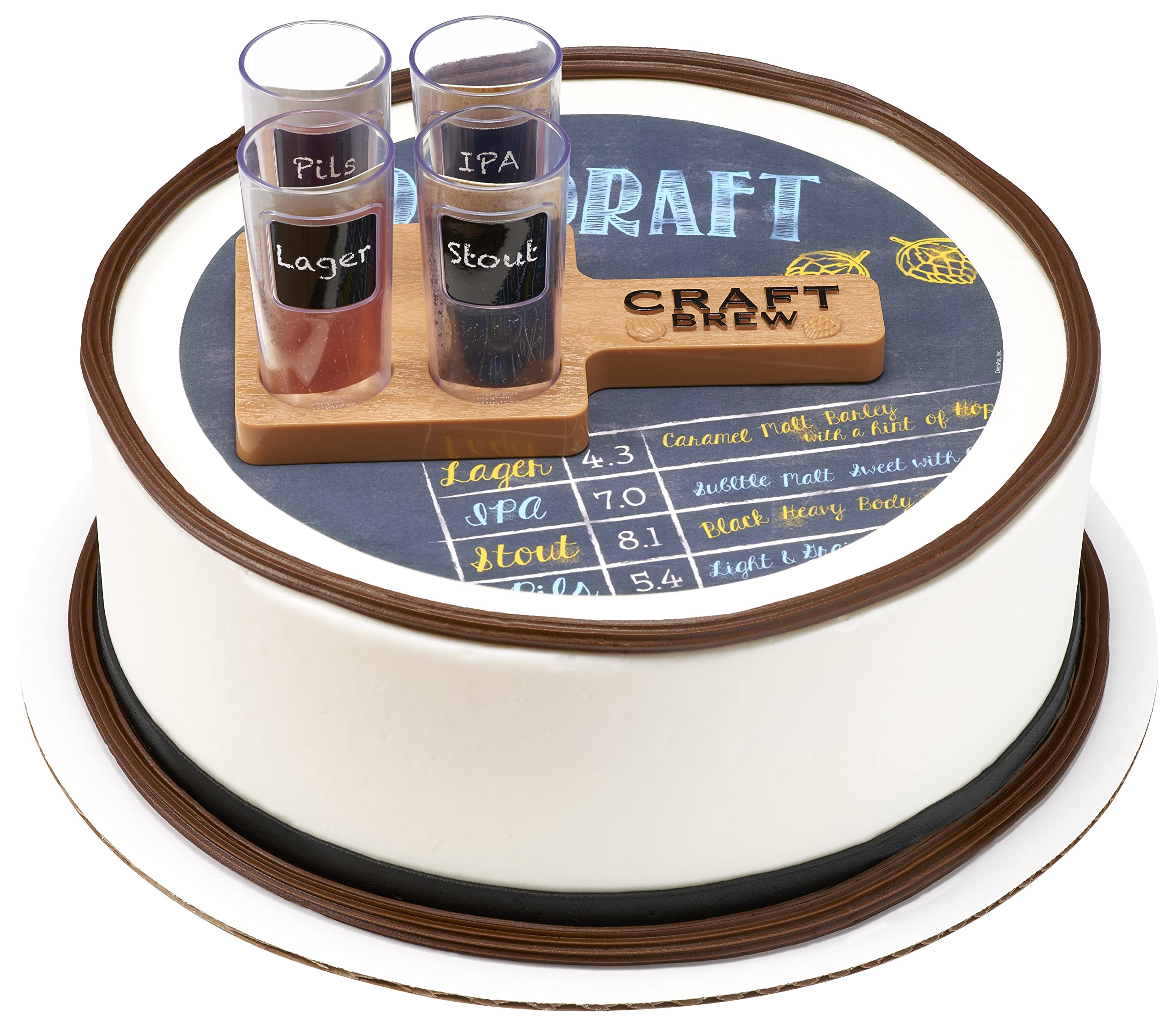 DecoSet® Craft Brew Flight Cake Topper, Re-Usable Cake Decoration, Beer Themed, DecoPac, 25124, Food Safe - Image 6