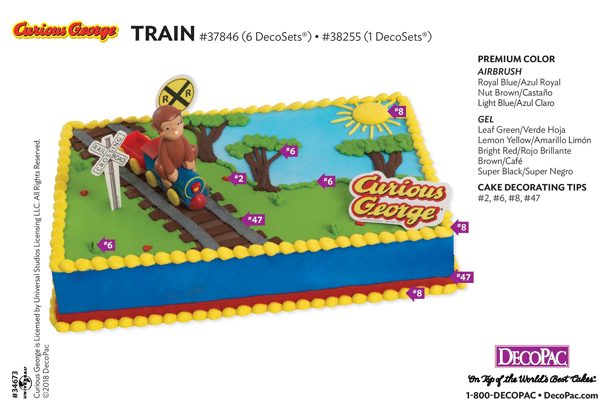 DecoSet® Curious George Train Cake Topper, 4-Piece Set, Keepsake Figures for Hours of Fun, Create an Adorable Birthday Centerpiece - Image 5